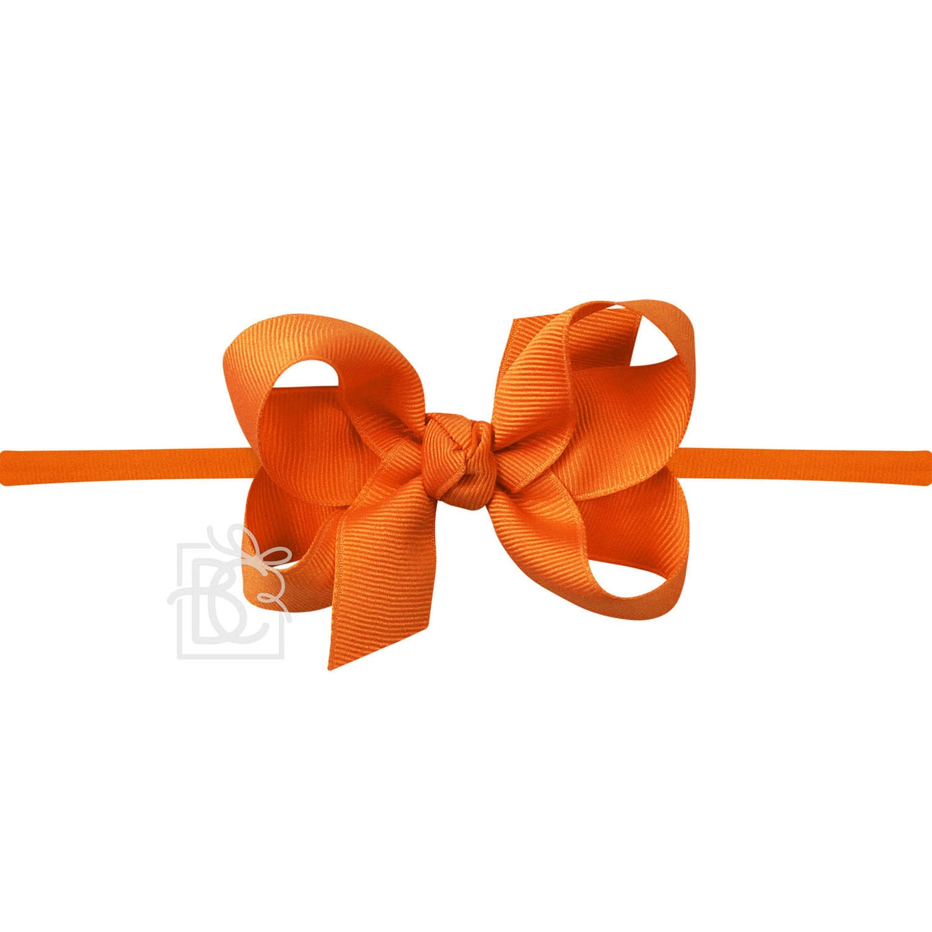3.5" Infant Headband Hairbow: Orange