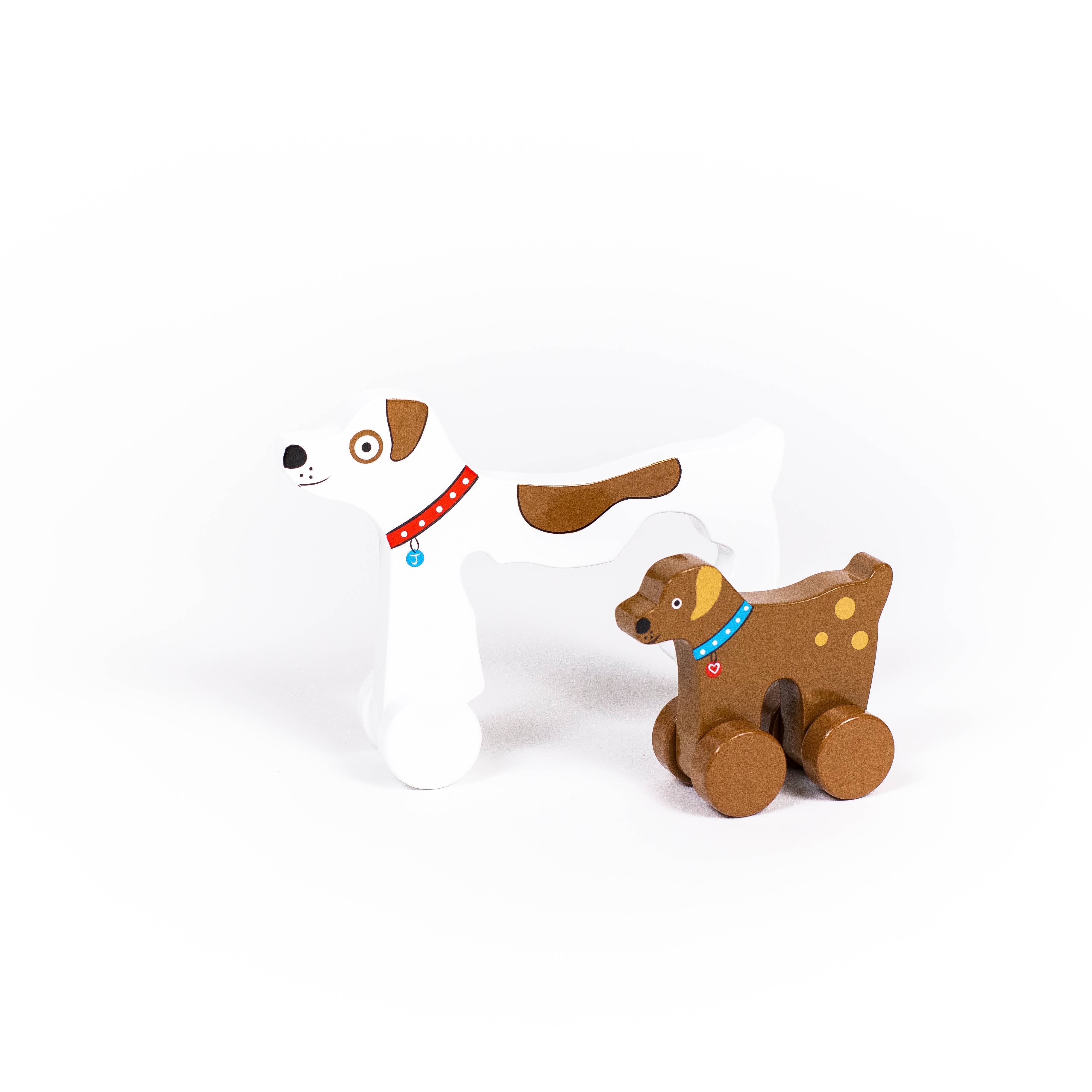 Dog Big & Little Wooden Roller