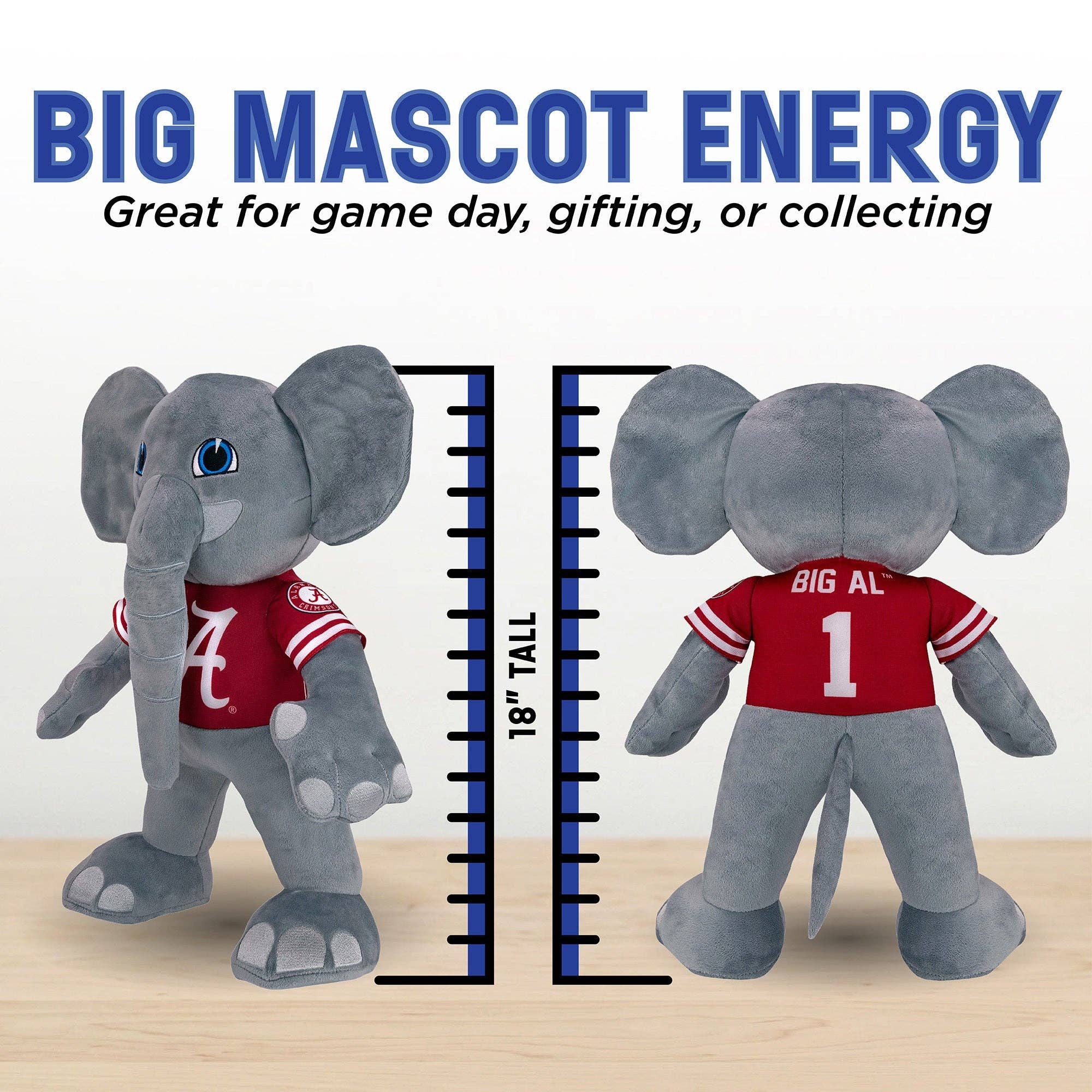 Bleacher Creatures Alabama Crimson Tide Big Al 18" Collegiate Mascot Plush Figure