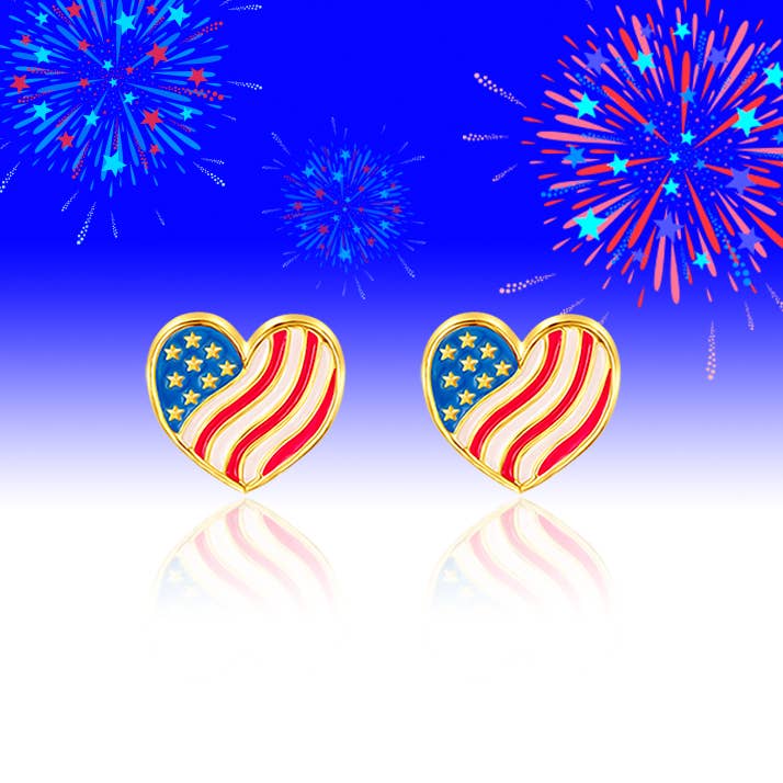 Heart of the USA Cutie Stud Earrings