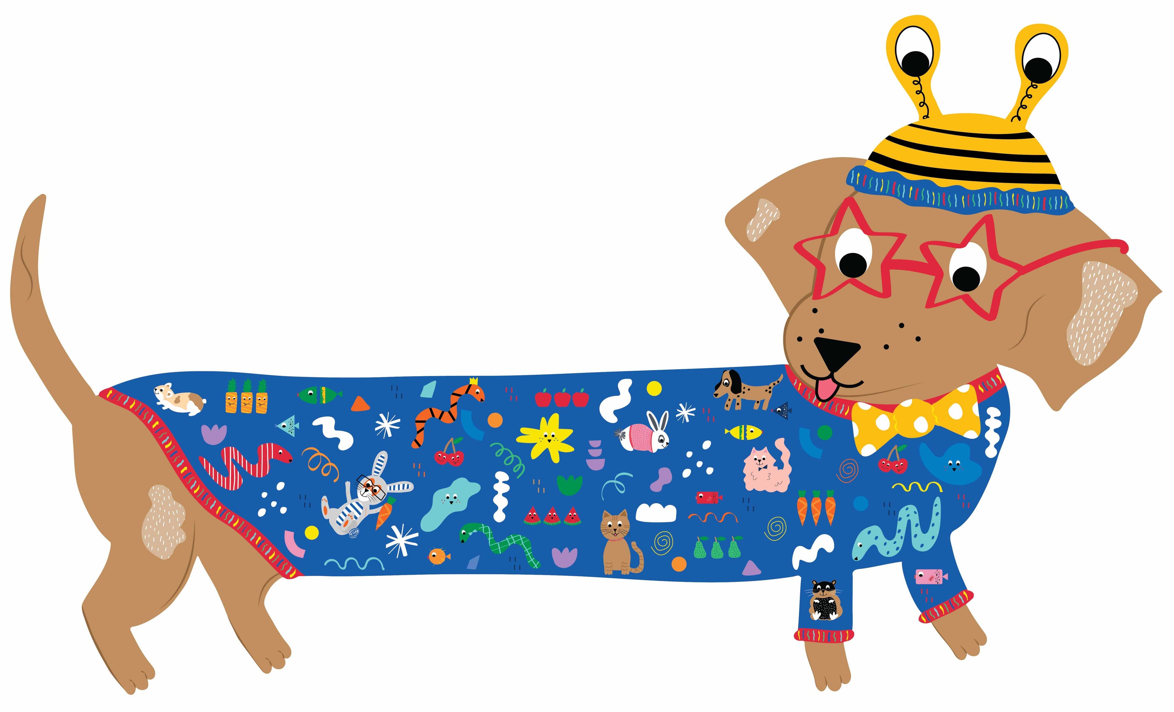 Pets 20pc "Sausage Dog" Shaped Jigsaw with Shaped Box