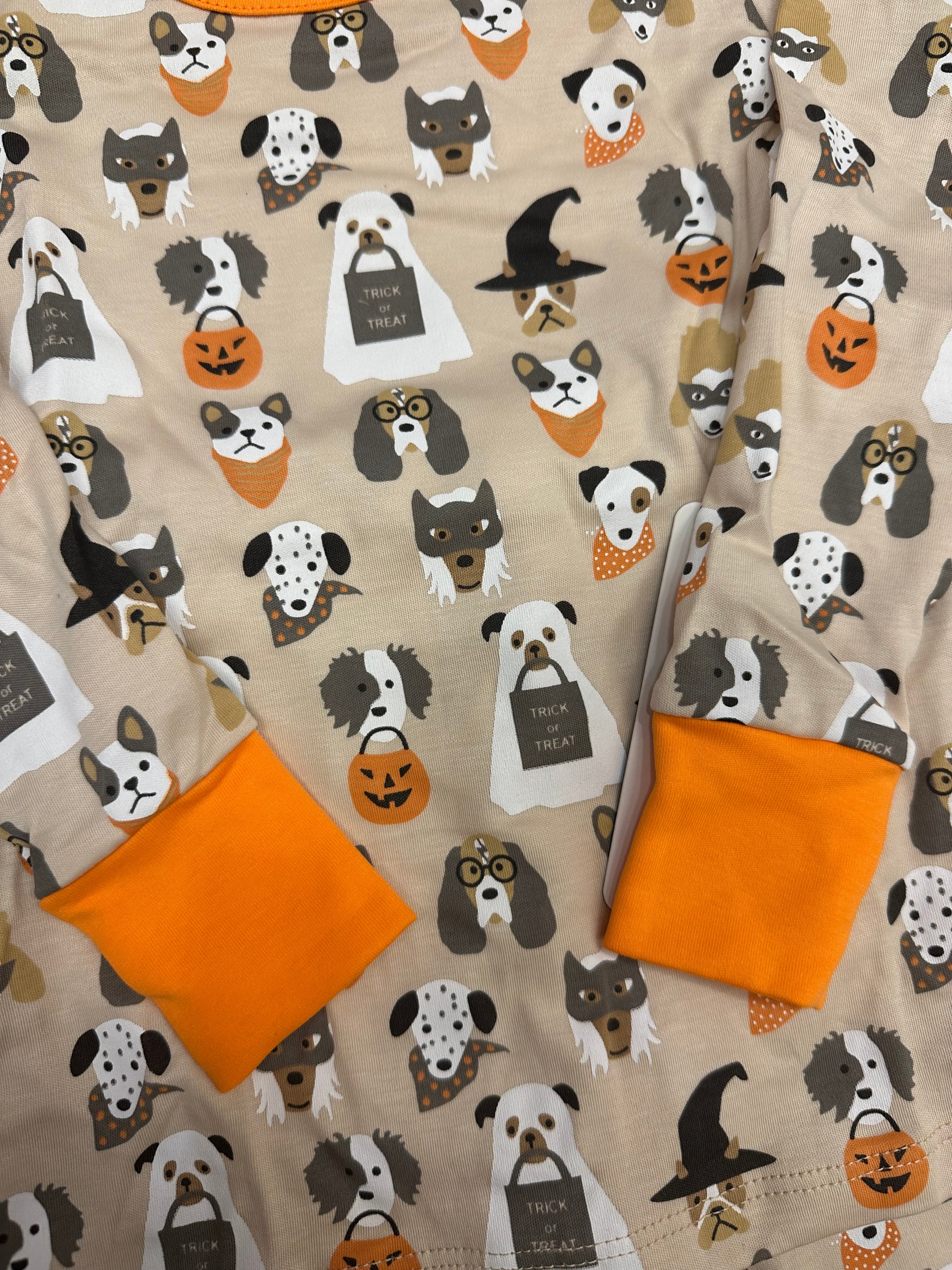Halloween Hounds Long Pajamas: Driftwood
