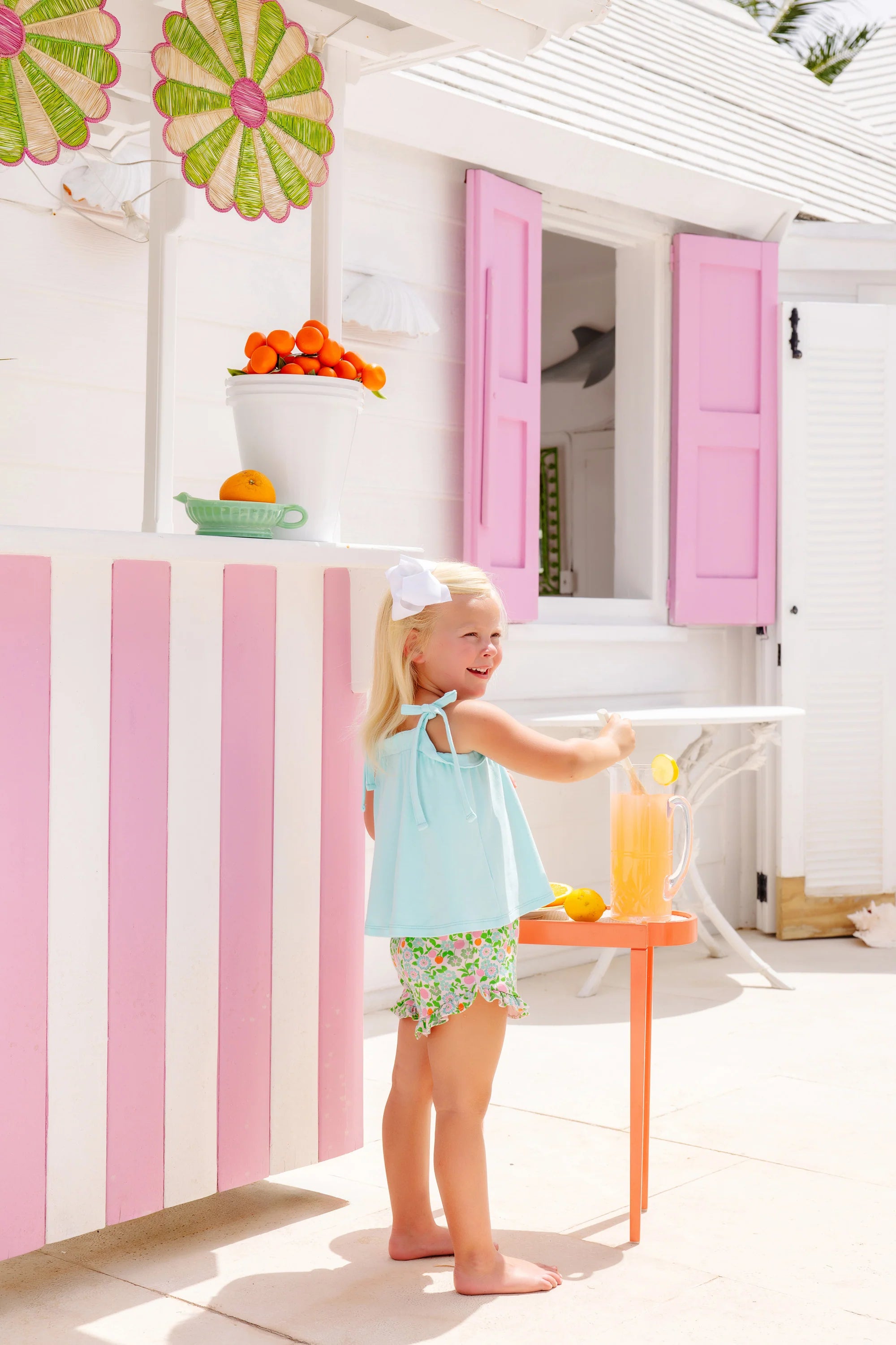 TBBC Shelby Anne Shorts: Natchez and Nectarines