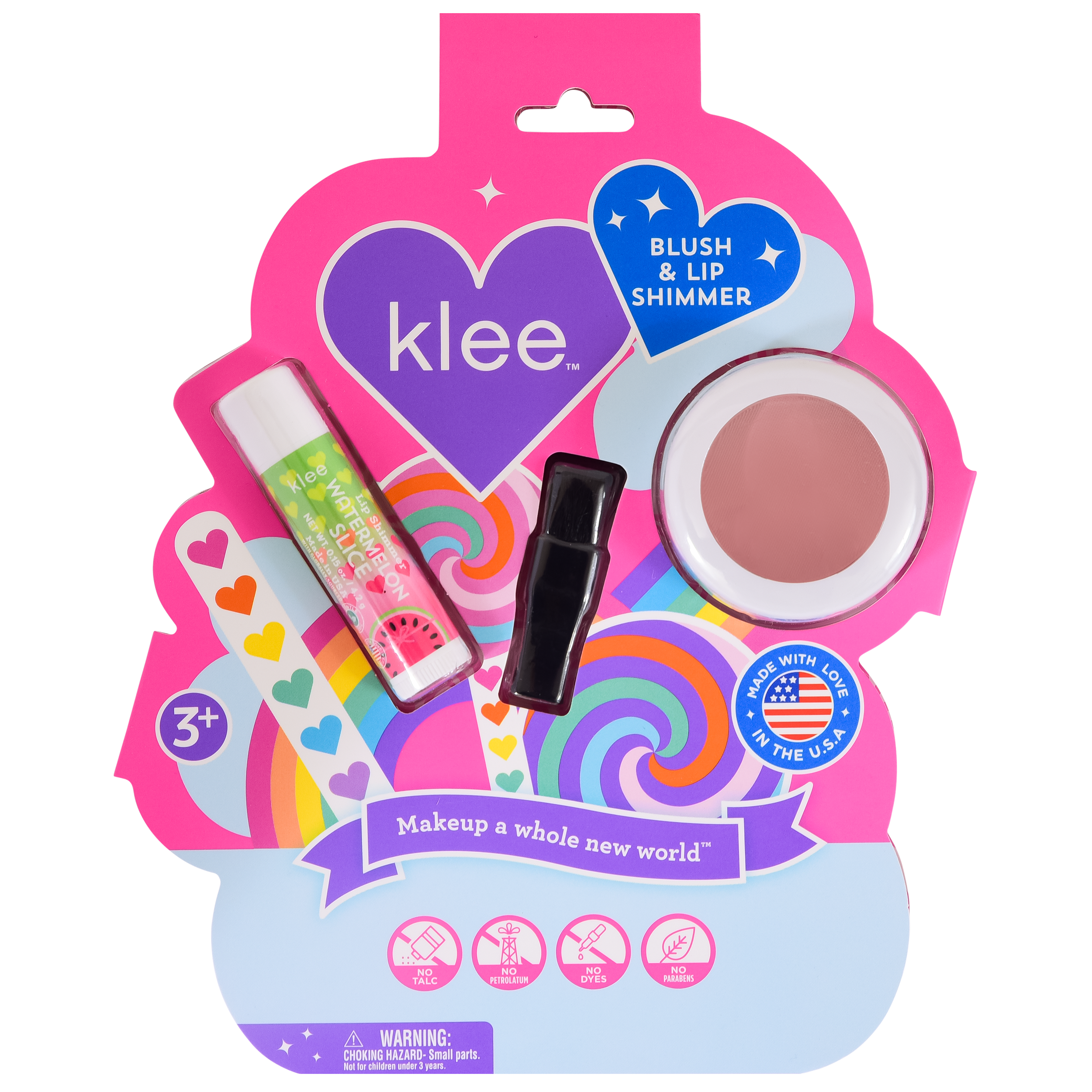 Rainbow Glitz Blush and Lip Shimmer Set: Seabreeze Spark