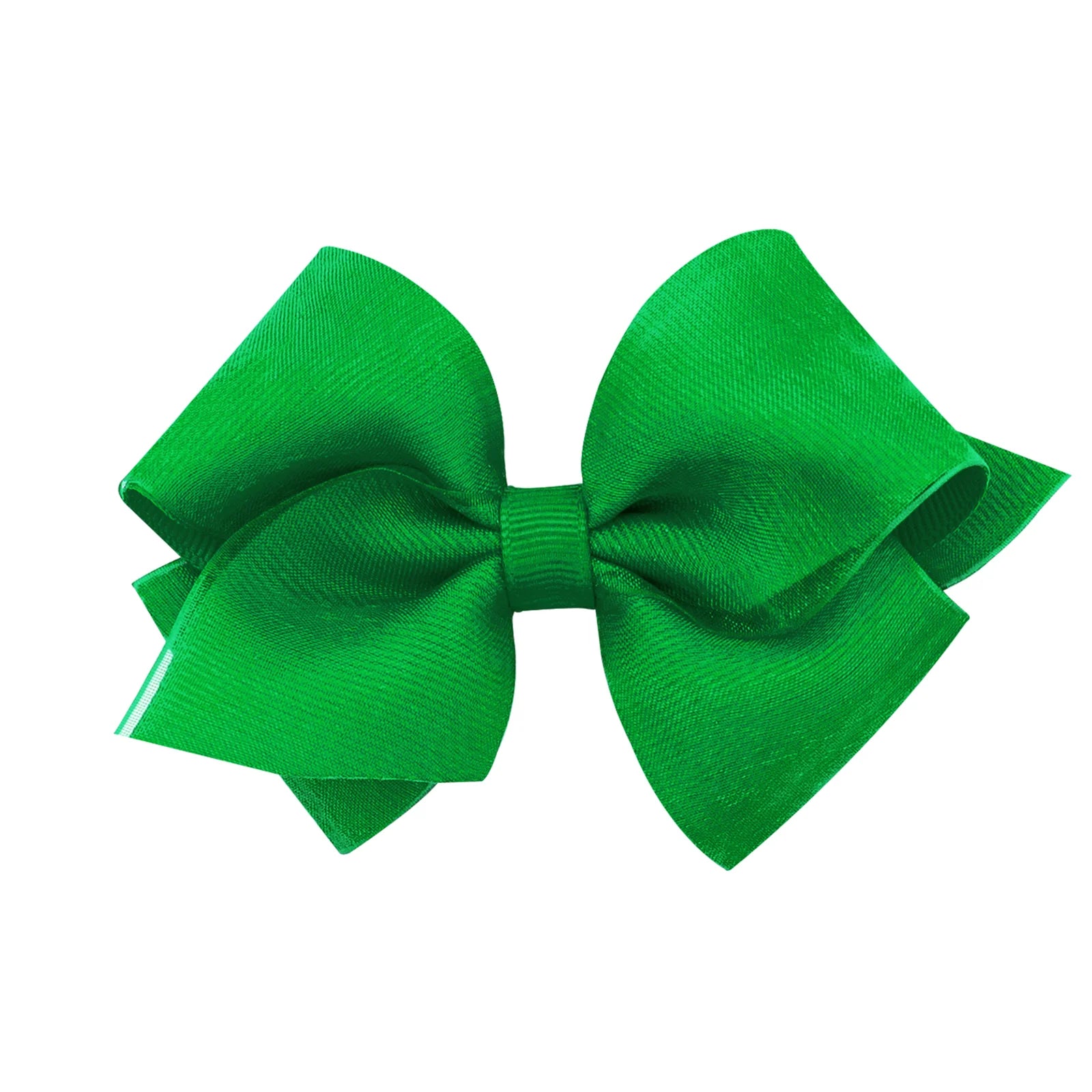 Mini Satin Overlay Bow: Green