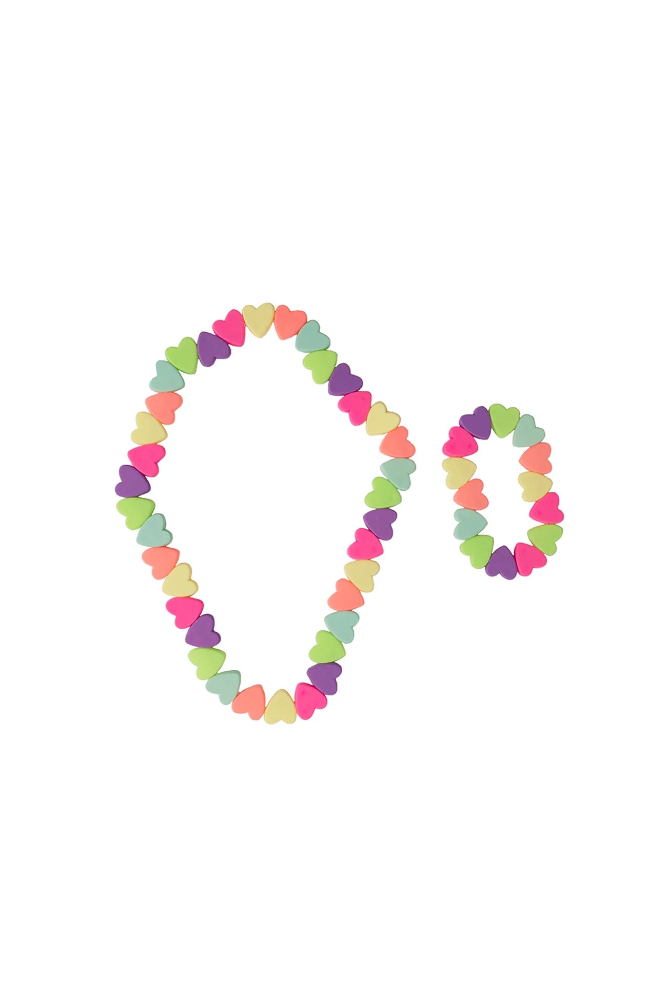 Sweet Tart Heart Bracelet & Necklace Set