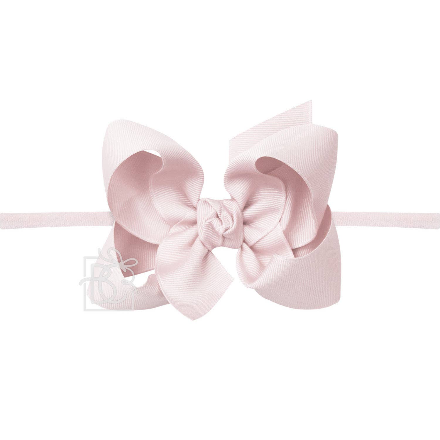 4.5" Infant Headband Hairbow: Powder Pink
