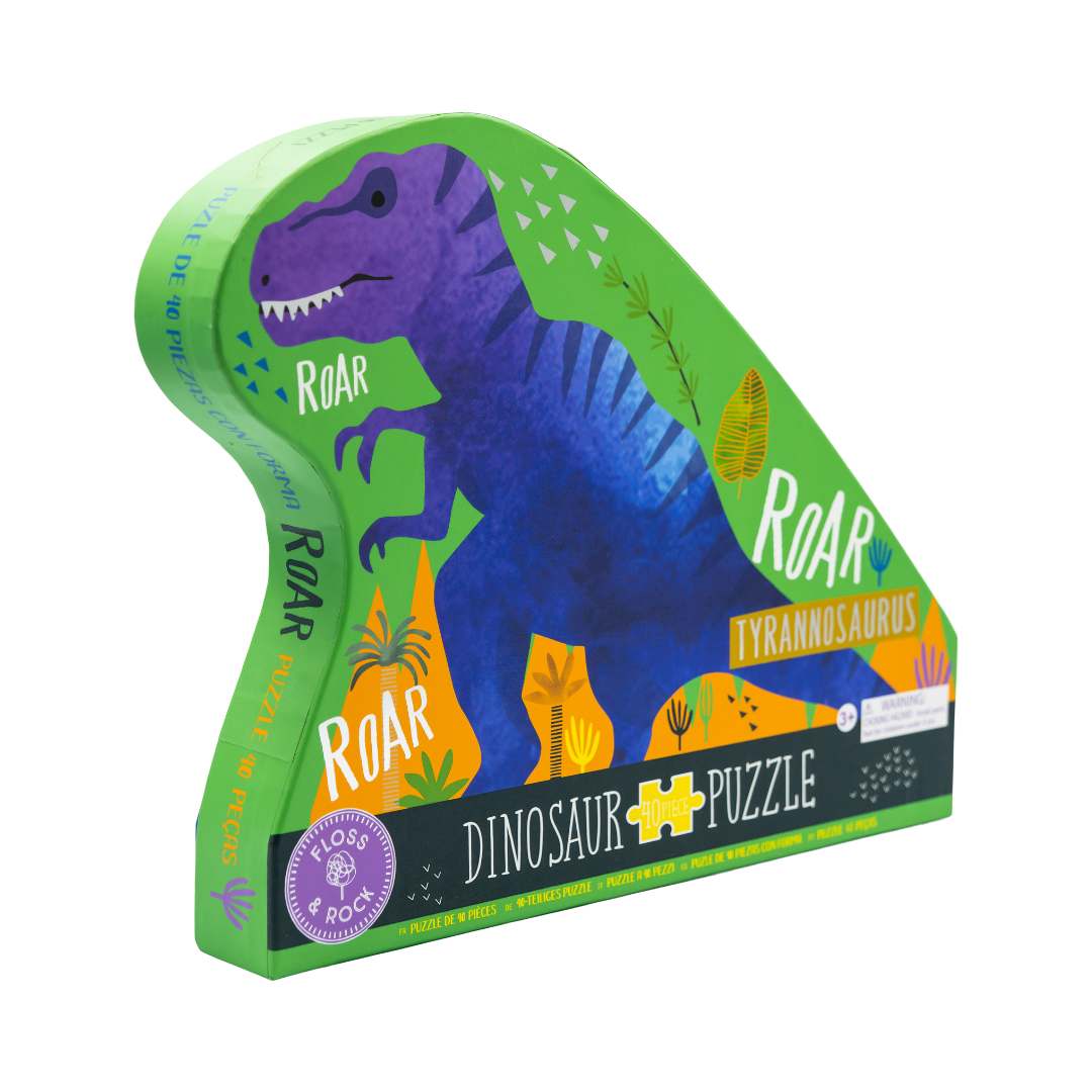 40pc Jigsaw with Shaped Box: Dinosaur