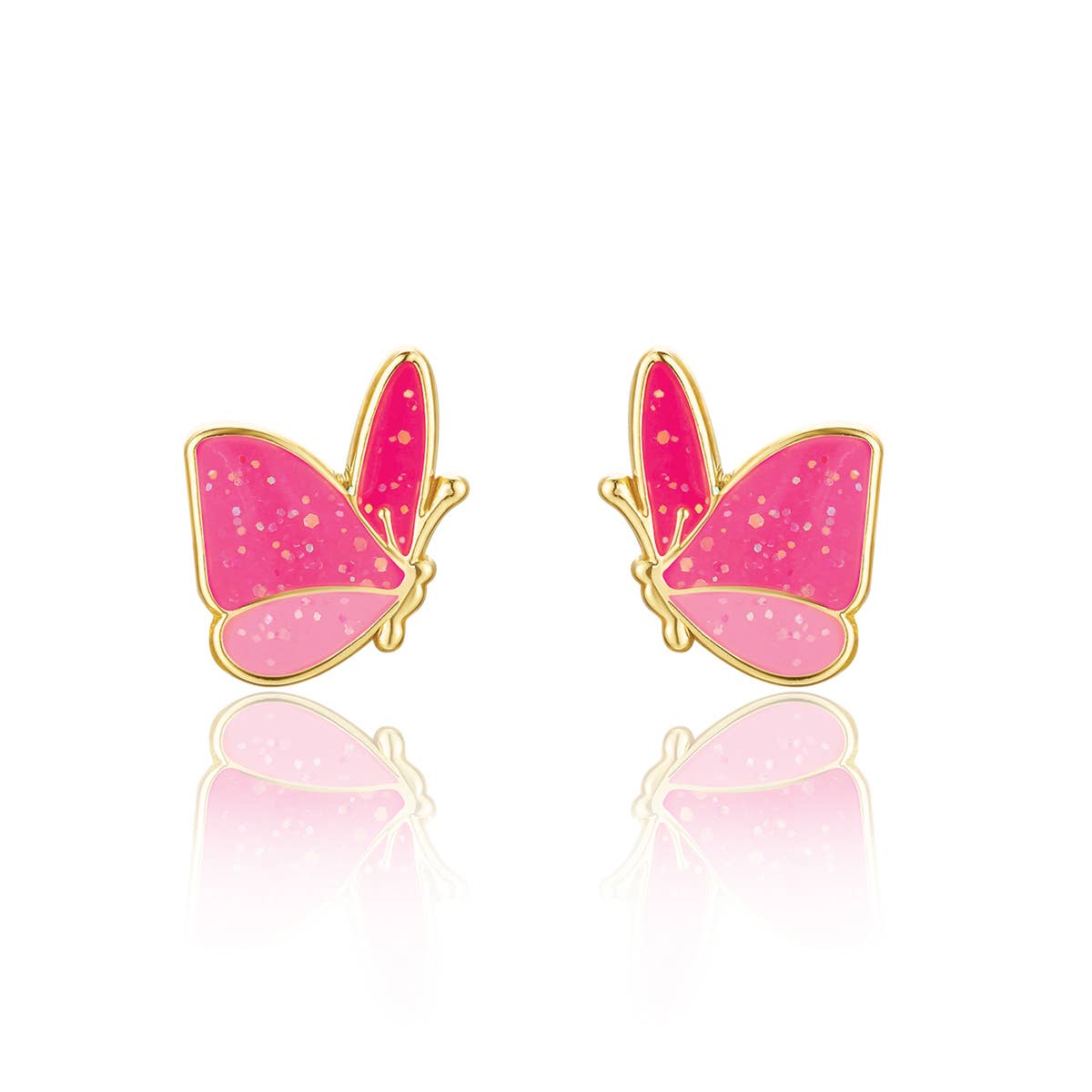 Glitter Butterfly Cutie Stud Earrings for Girls