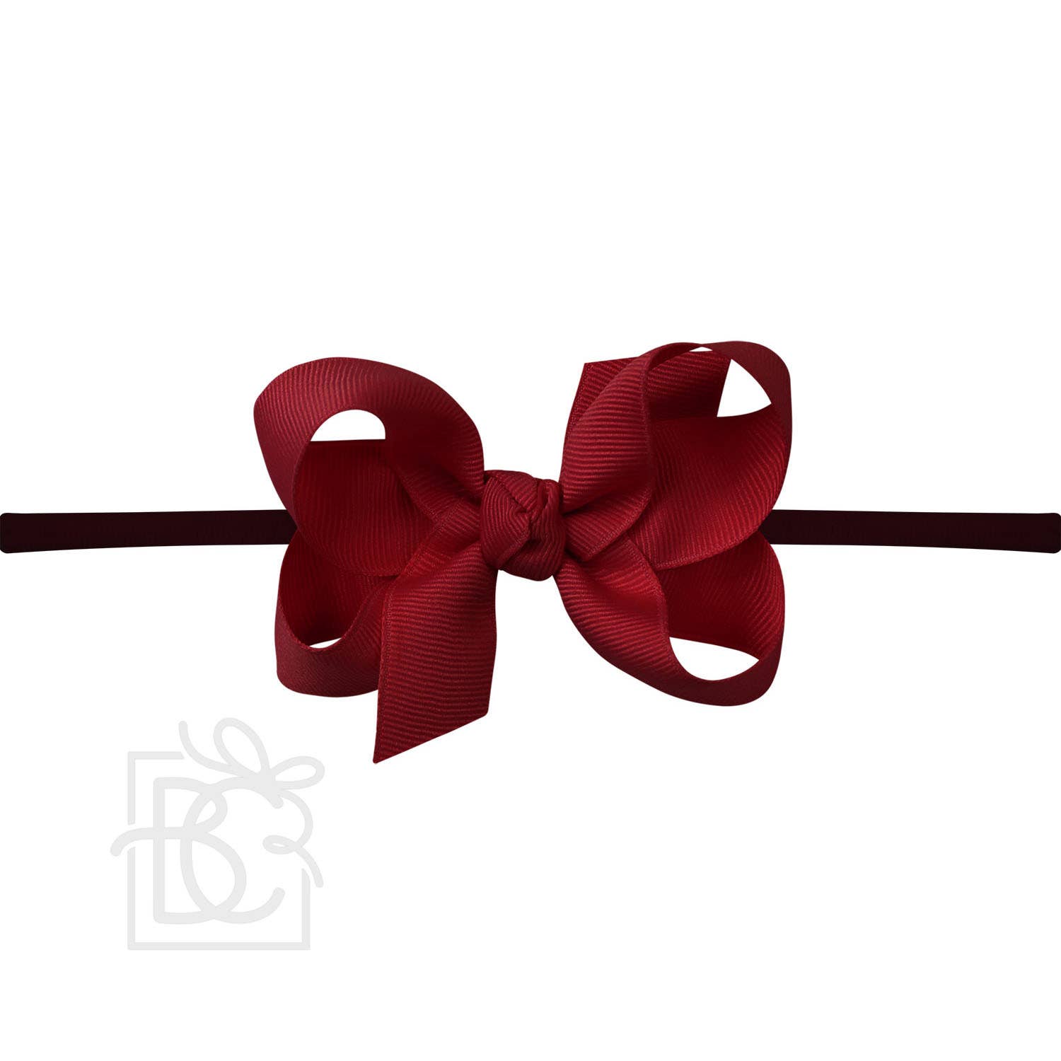 3.5" Infant Headband Hairbow: Cranberry