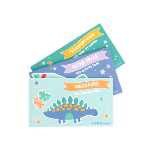 Set of 3 Blue Kids’ Activity Books: Travel & On-the-Go Fun