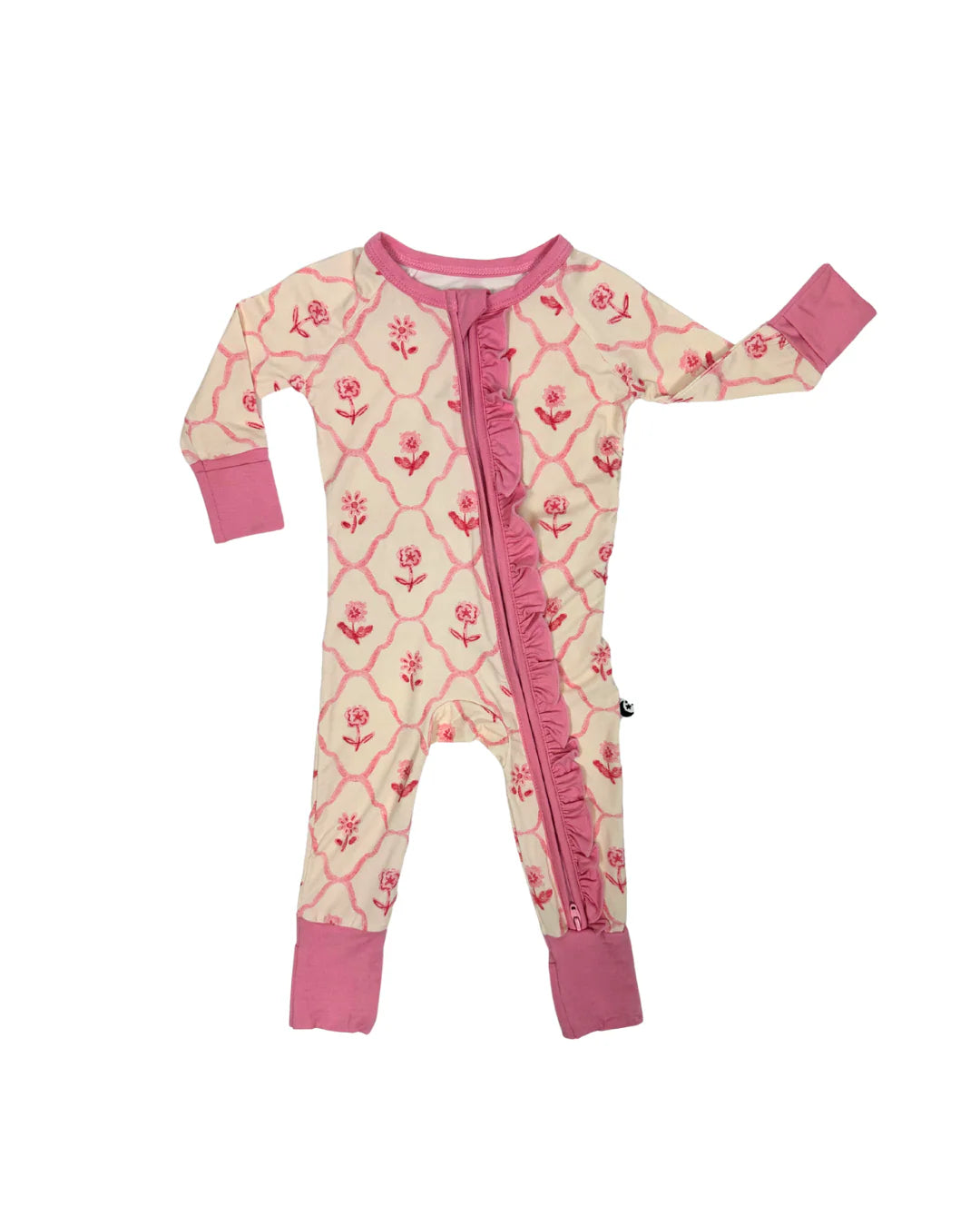 2-Way Zipper Romper: Blush & Bloom