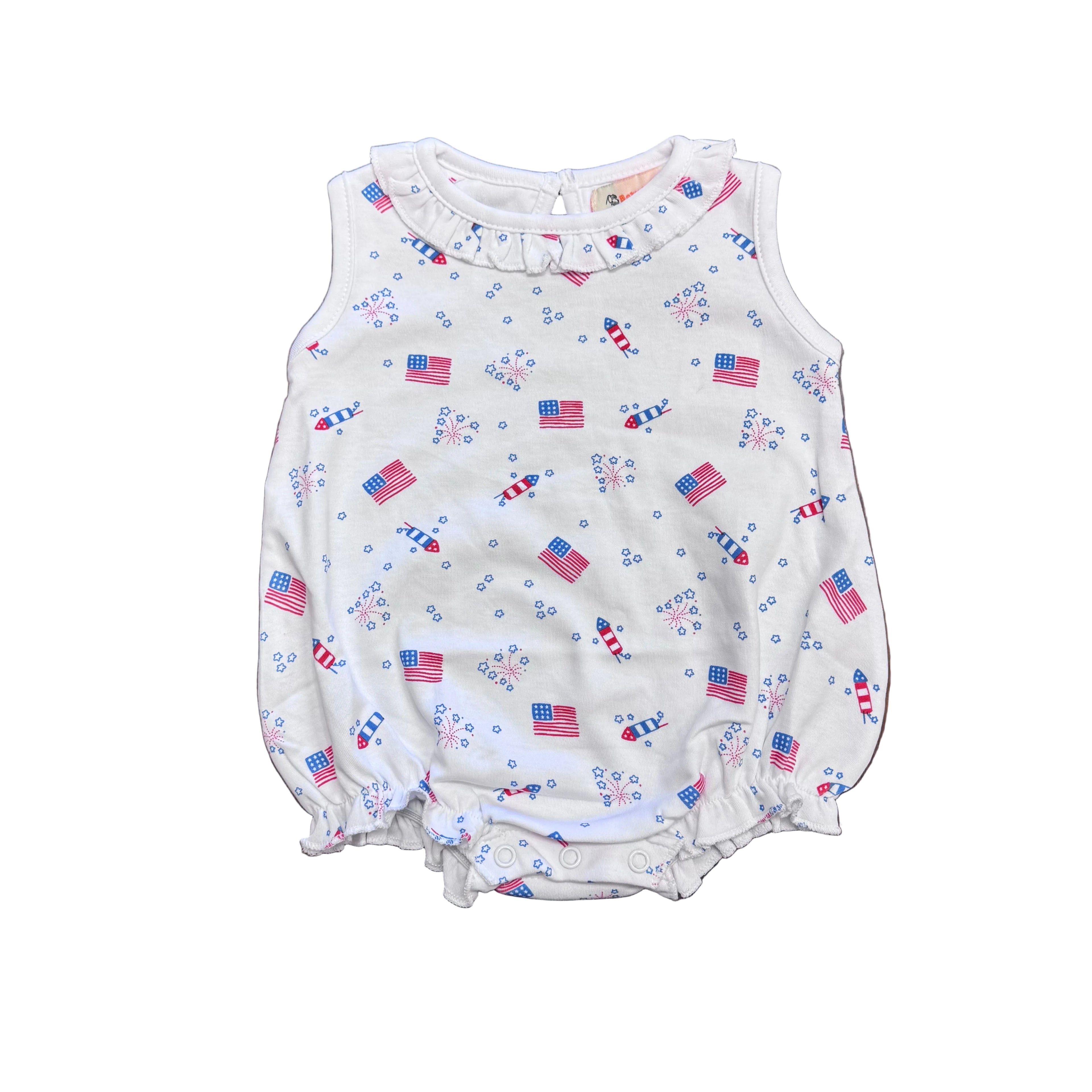 Sleeveless Girl Bubble: Flags & Fireworks