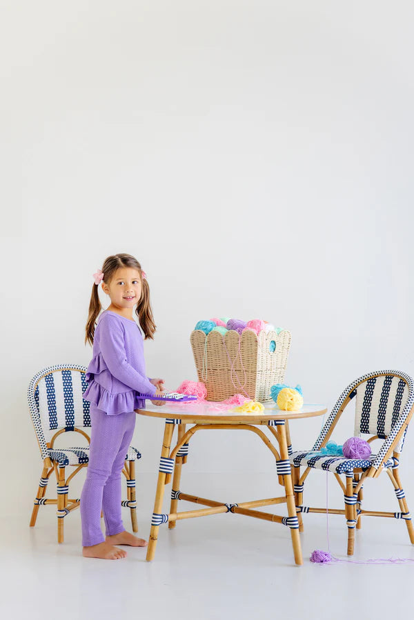 TBBC Quilted Mitzy Sue Slacks: Palisades Purple