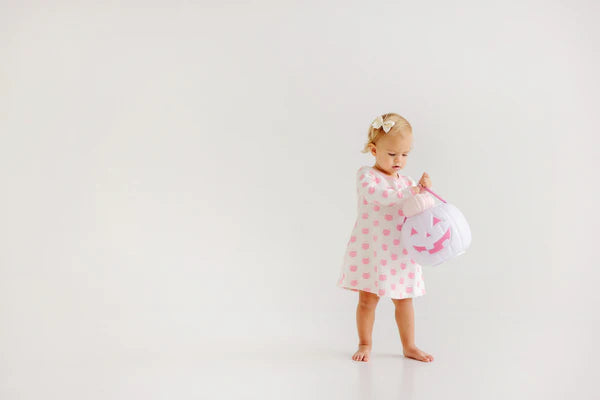 TBBC LS Poly Play Dress: Vintage Pumpkin Pails