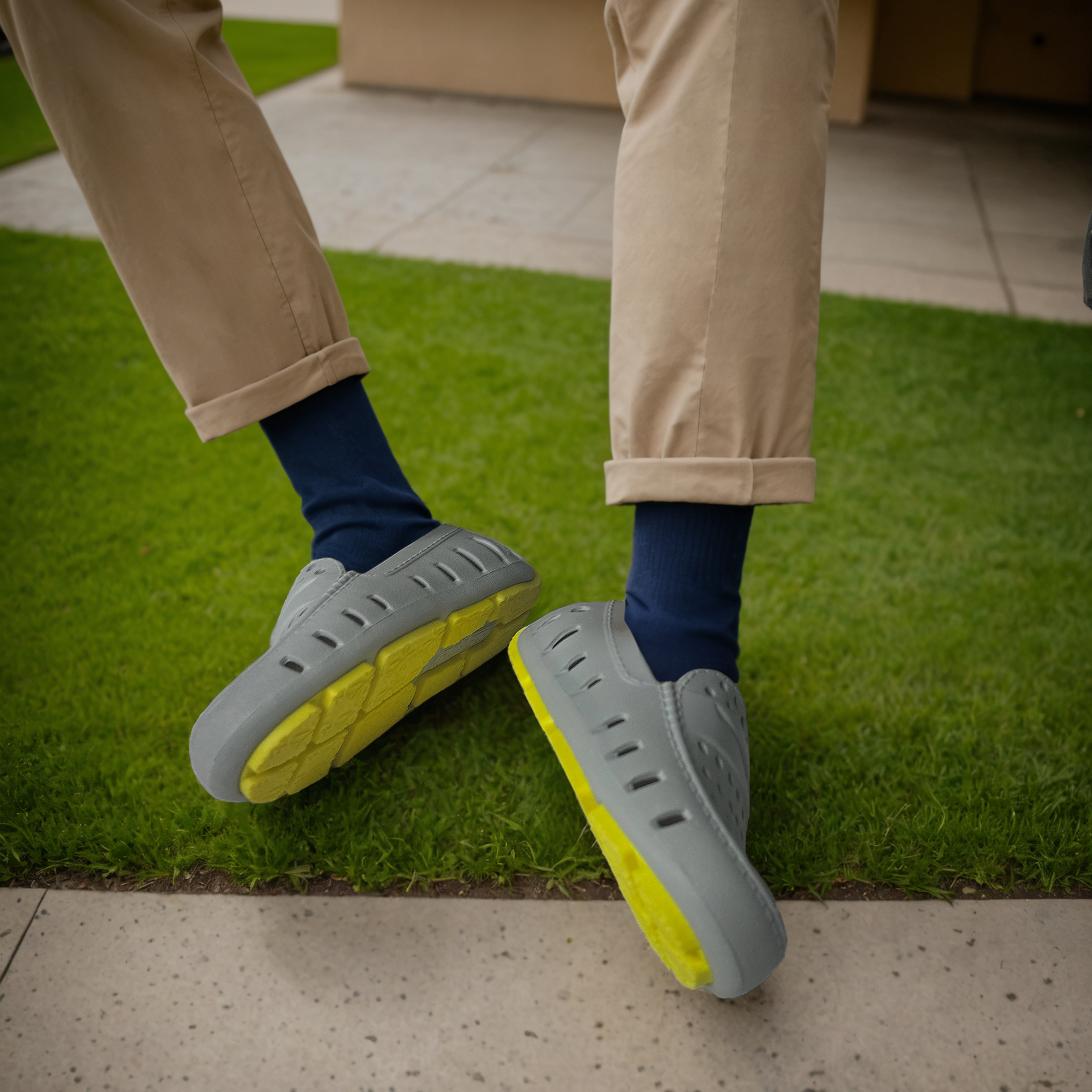 Floafers Prodigy Driver: Harbor Mist Gray/Lemon Tonic