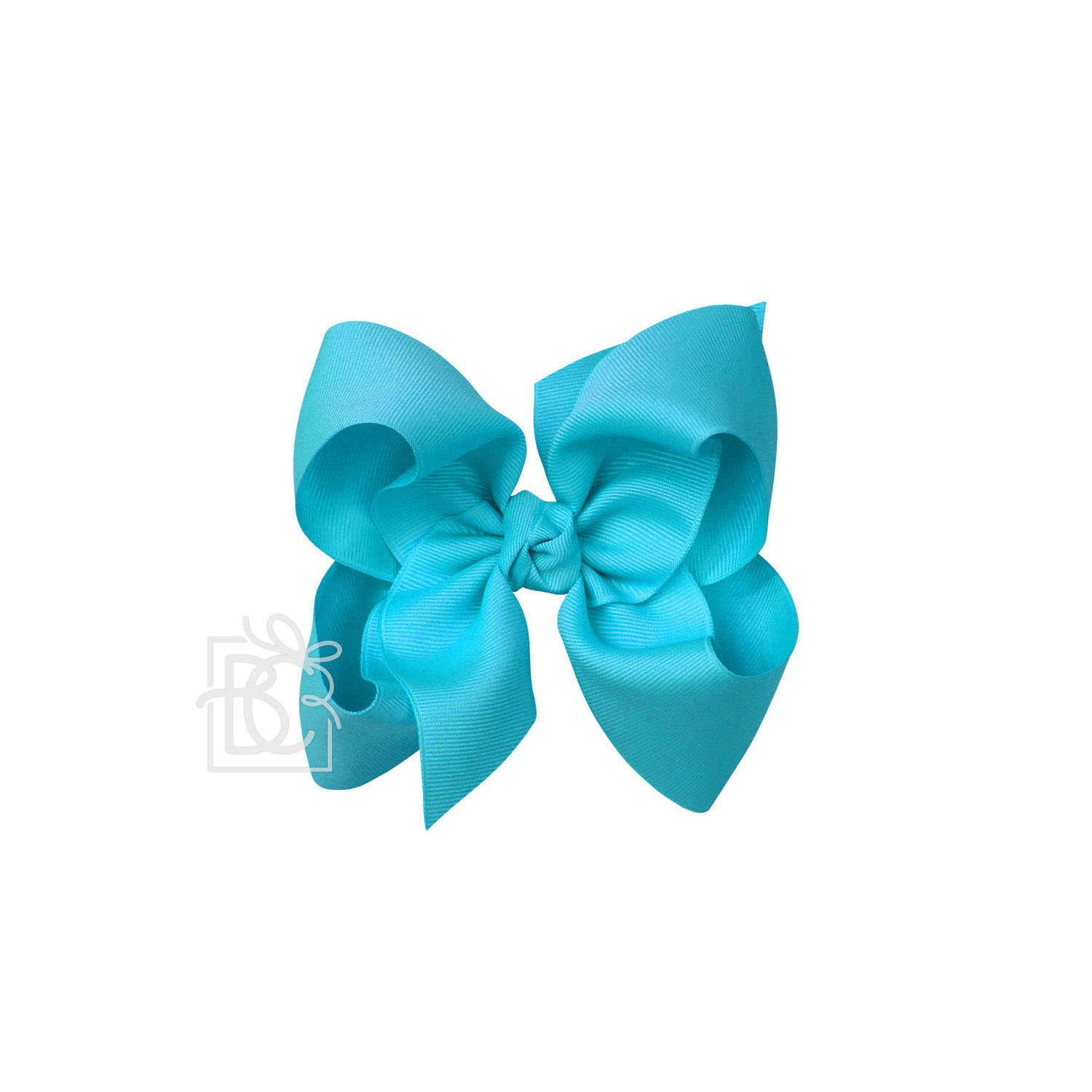 5.5" Hairbow on Alligator Clip: Turquoise