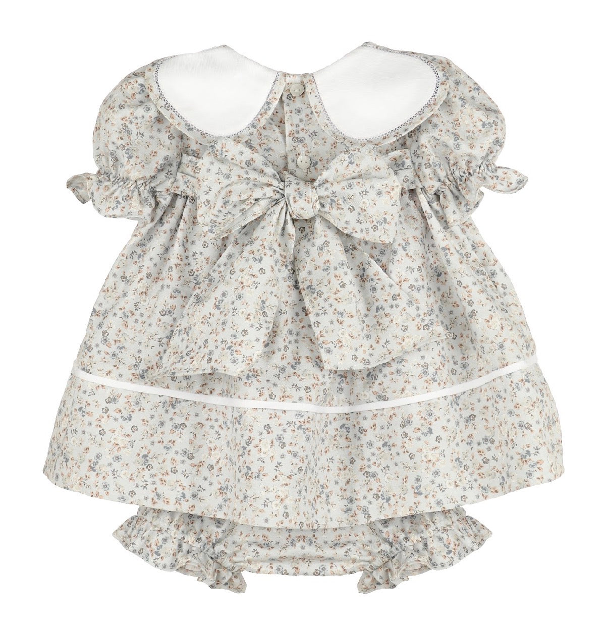 Bloomy Chintz Petal Float Dress: Blue