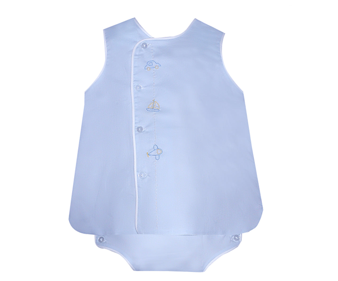 Light Blue Blanche Boys Diaper Set: Vehicles