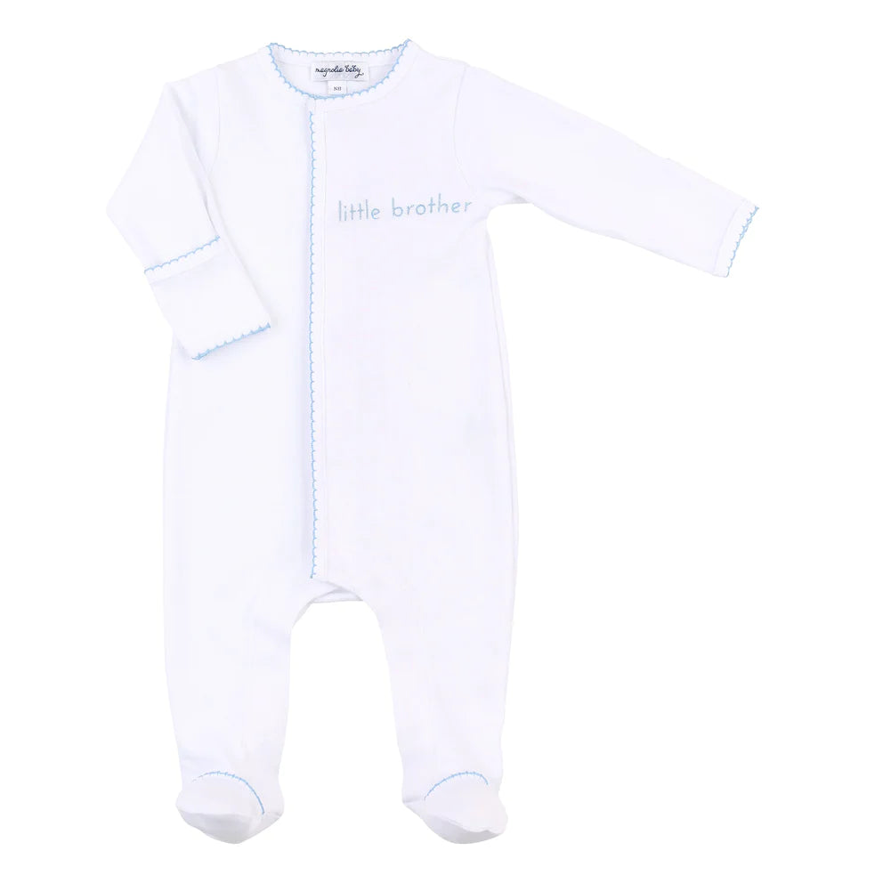 "Little Brother" Embroidered Footie