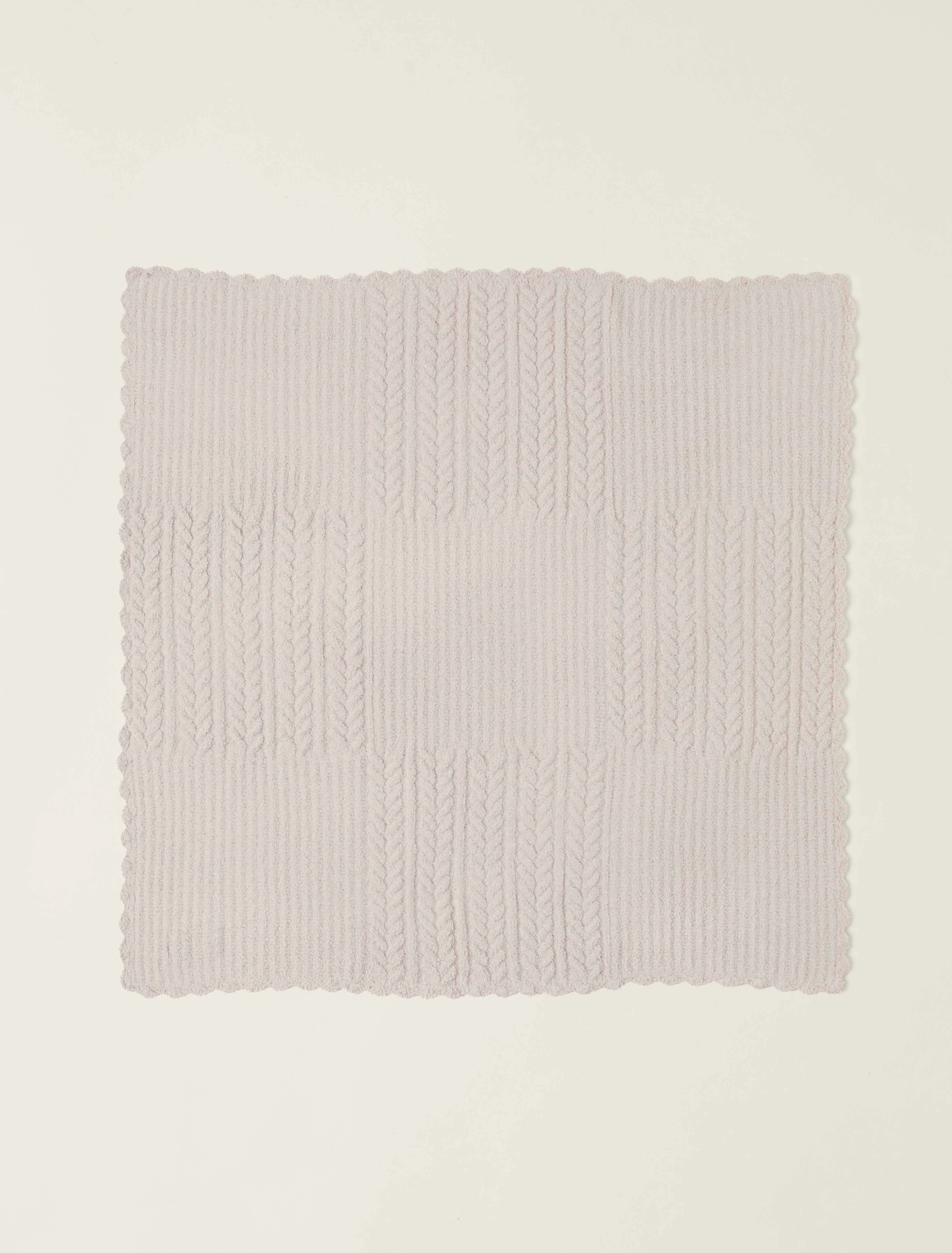 Barefoot Dreams Cozy Chic Heirloom Receiving Blanket: Stone (30"x30")