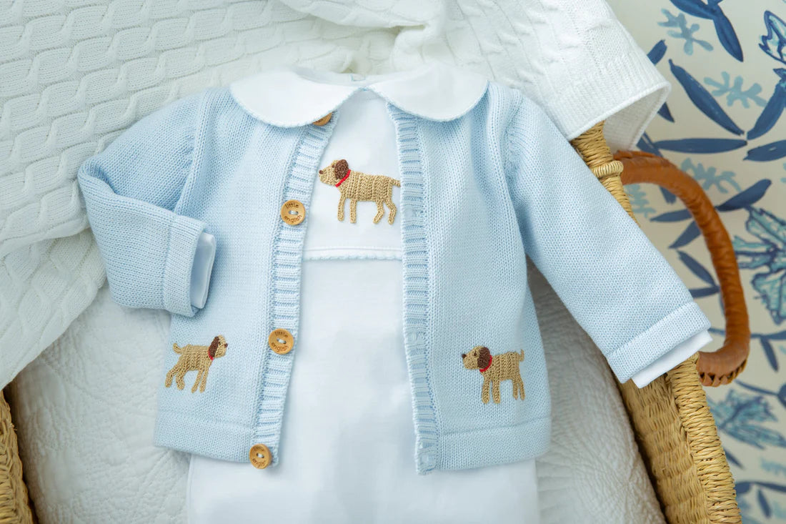 Little English Lab Crochet Cardigan Sweater