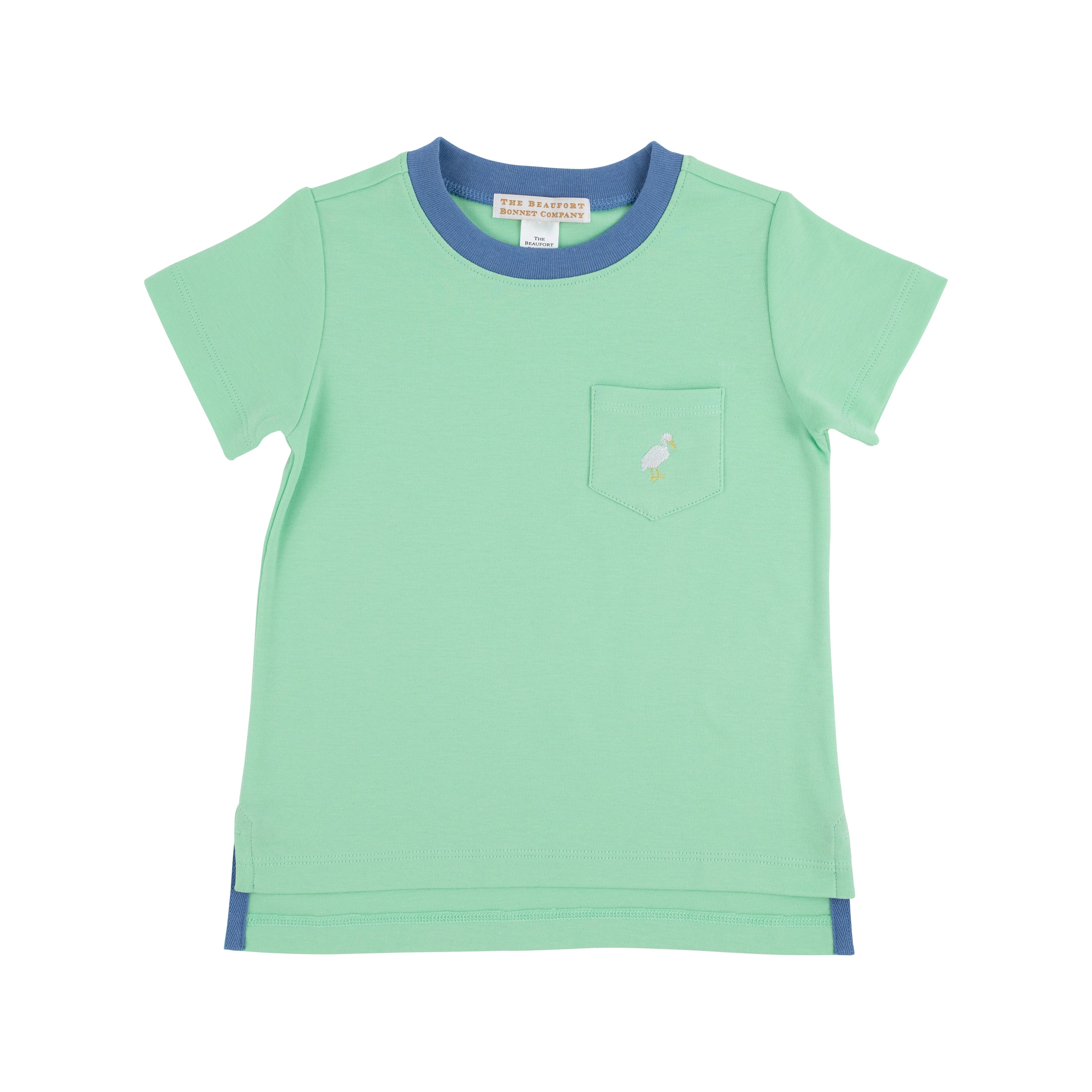 TBBC Carter Crewneck: Grace Bay Green with Barbados Blue & Worth Ave White Stork