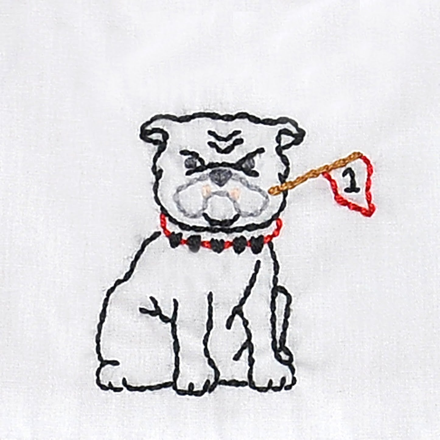 Bulldog with Flag Red/Black Boy Bubble