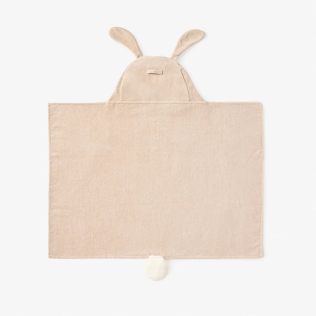 Hooded Baby Bath Wrap: Brown Bunny