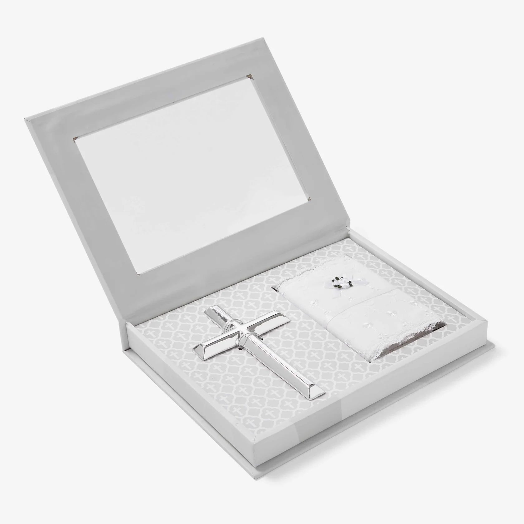 Elegant Baby Heirloom Bible & Cross Gift Set