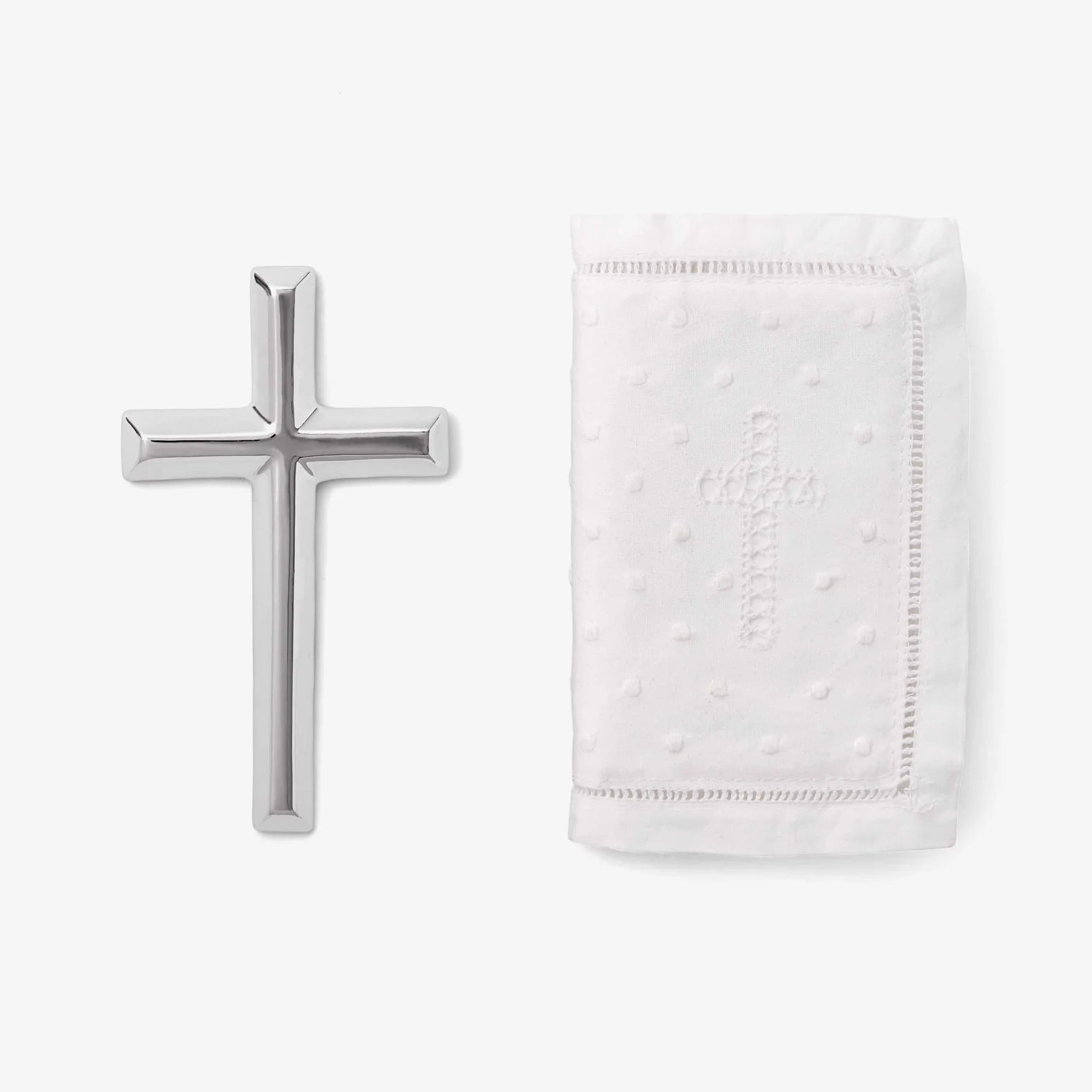 Elegant Baby Heirloom Bible & Cross Gift Set