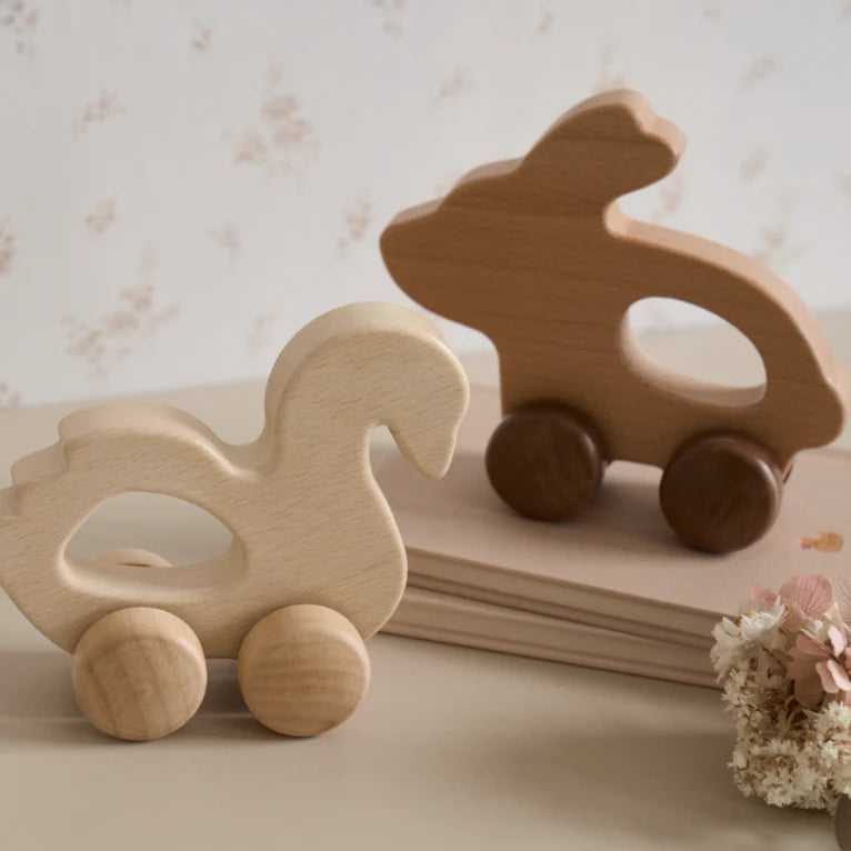 Wooden Push Toy: Bunny