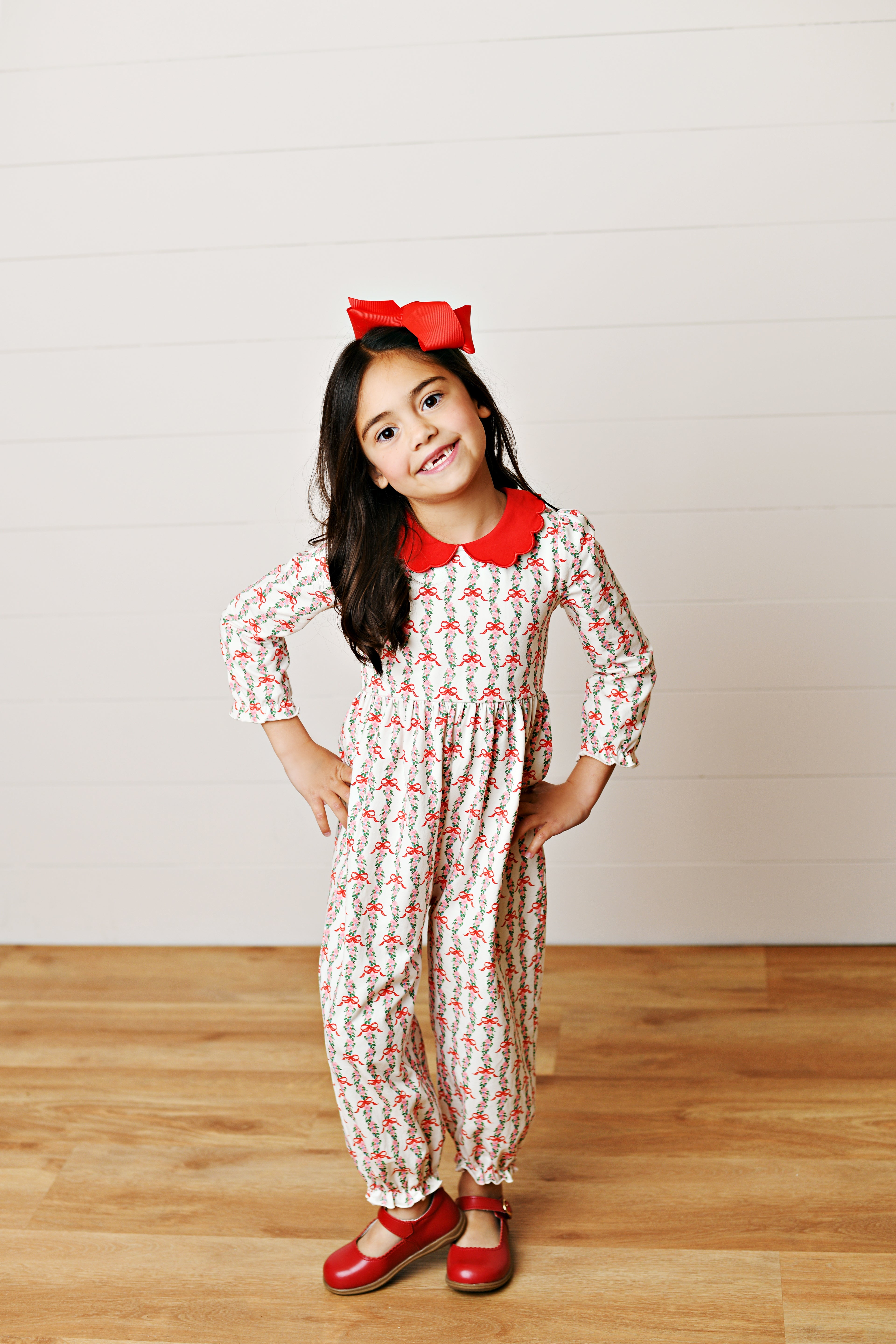 Christmas Bows Proper Romper