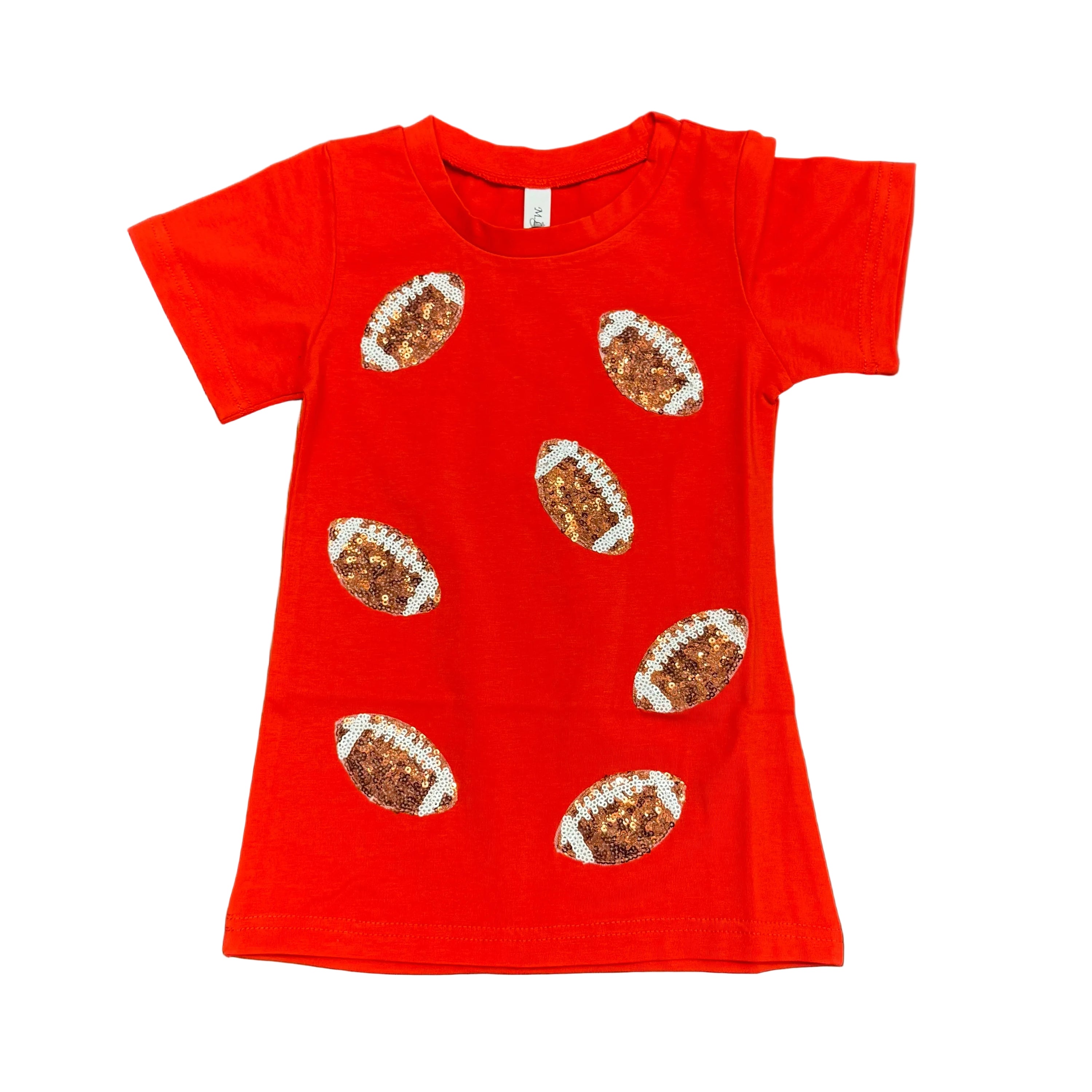 Sequin Football Dress: Red