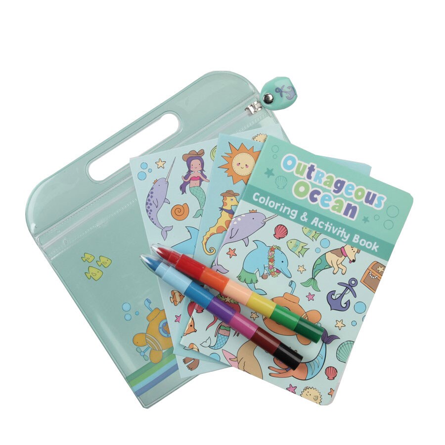 Mini Traveler Coloring & Activity Kit - Outrageous Ocean