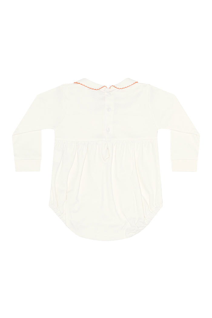 Ivory Pumpkin Patch Embroidered Bubble