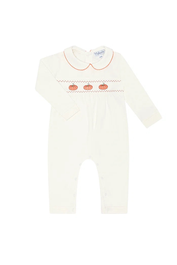 Ivory Pumpkin Patch Embroidered Playsuit