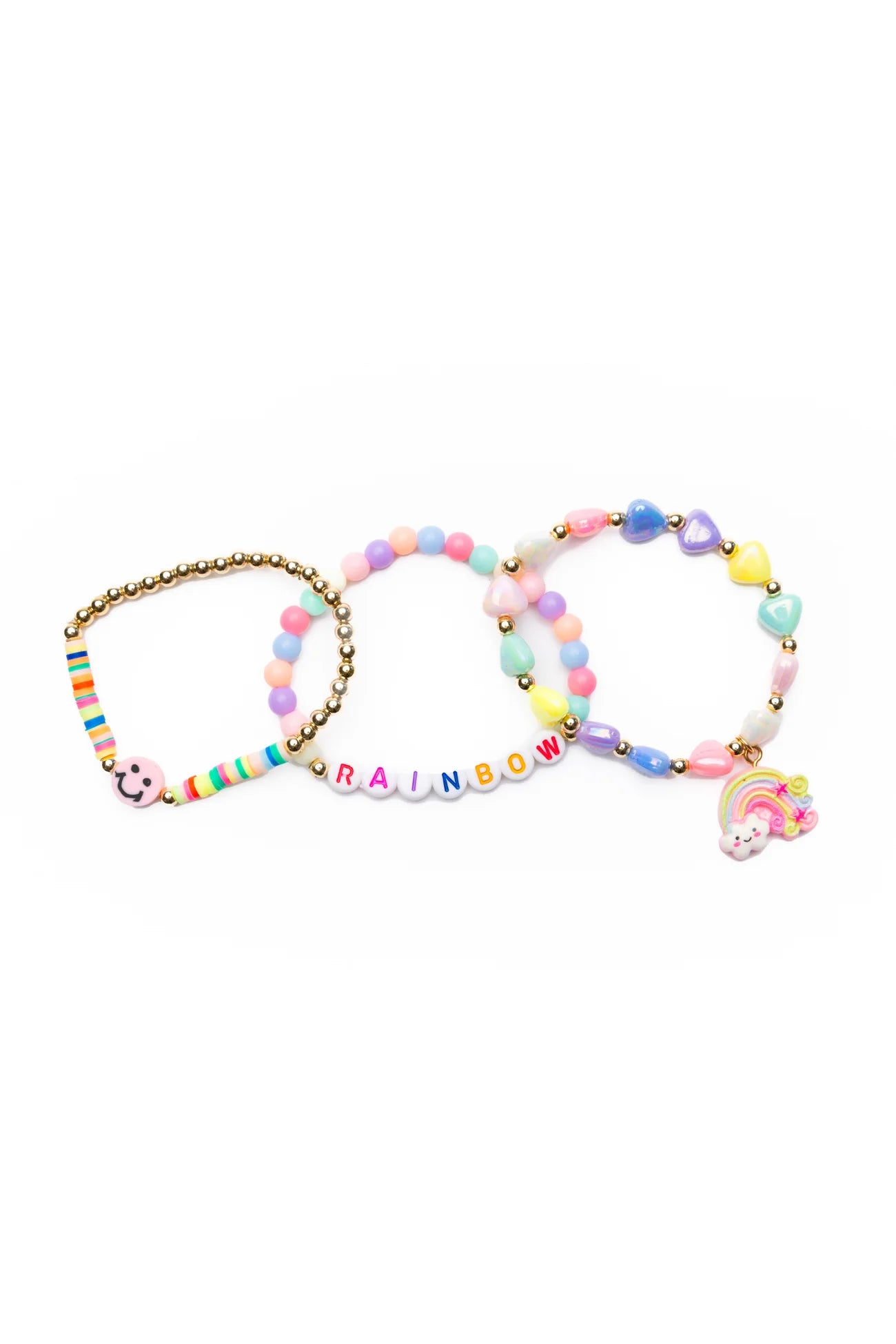 Great Pretenders Rainbow Smiles Bracelets, 3pc
