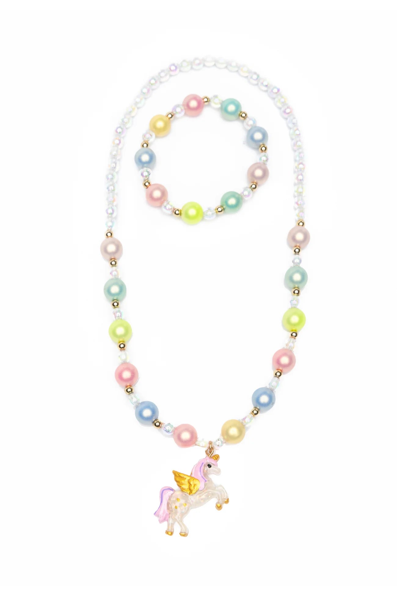 Happy Go Unicorn Necklace & Bracelet Set