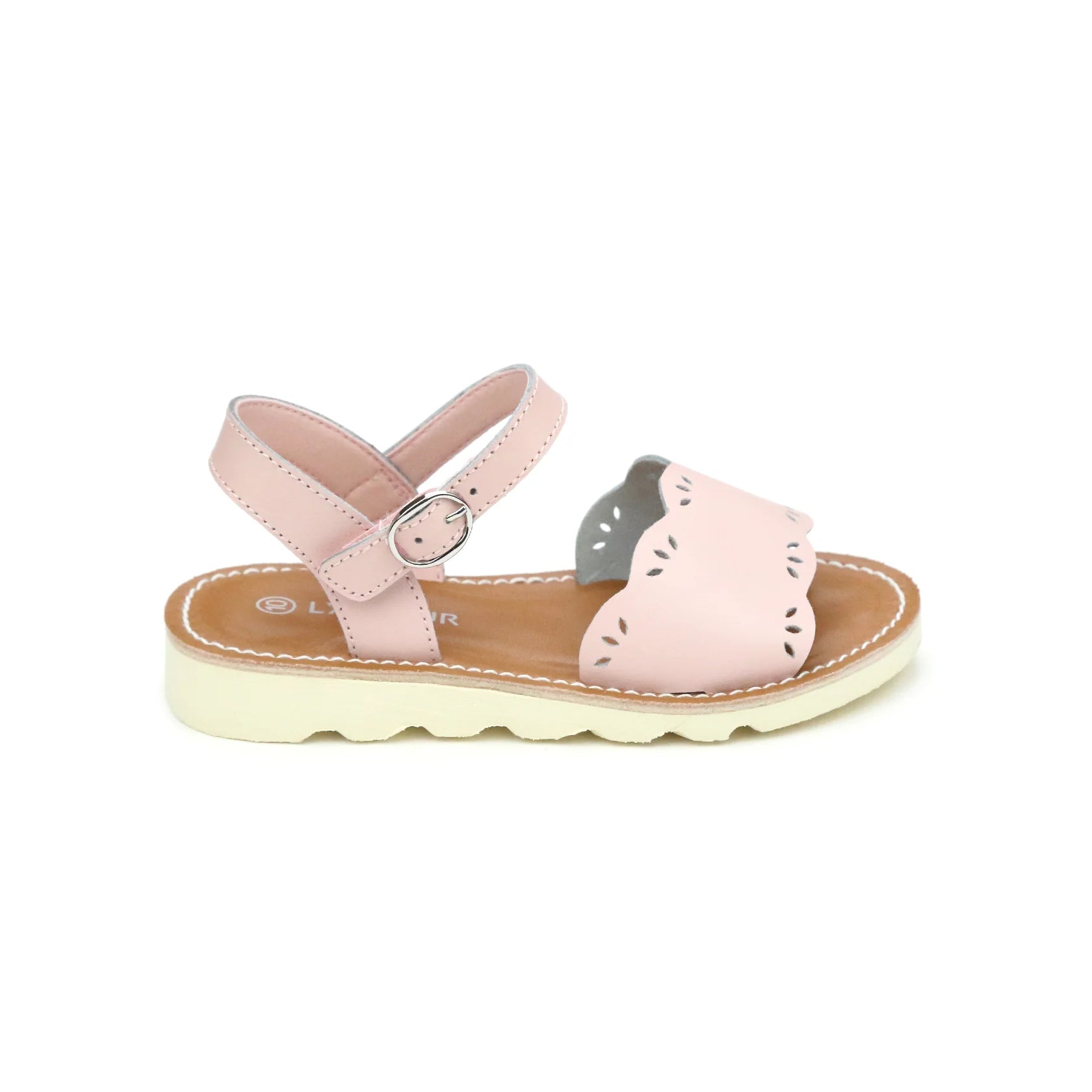 Ella Scalloped Sandal: Pink