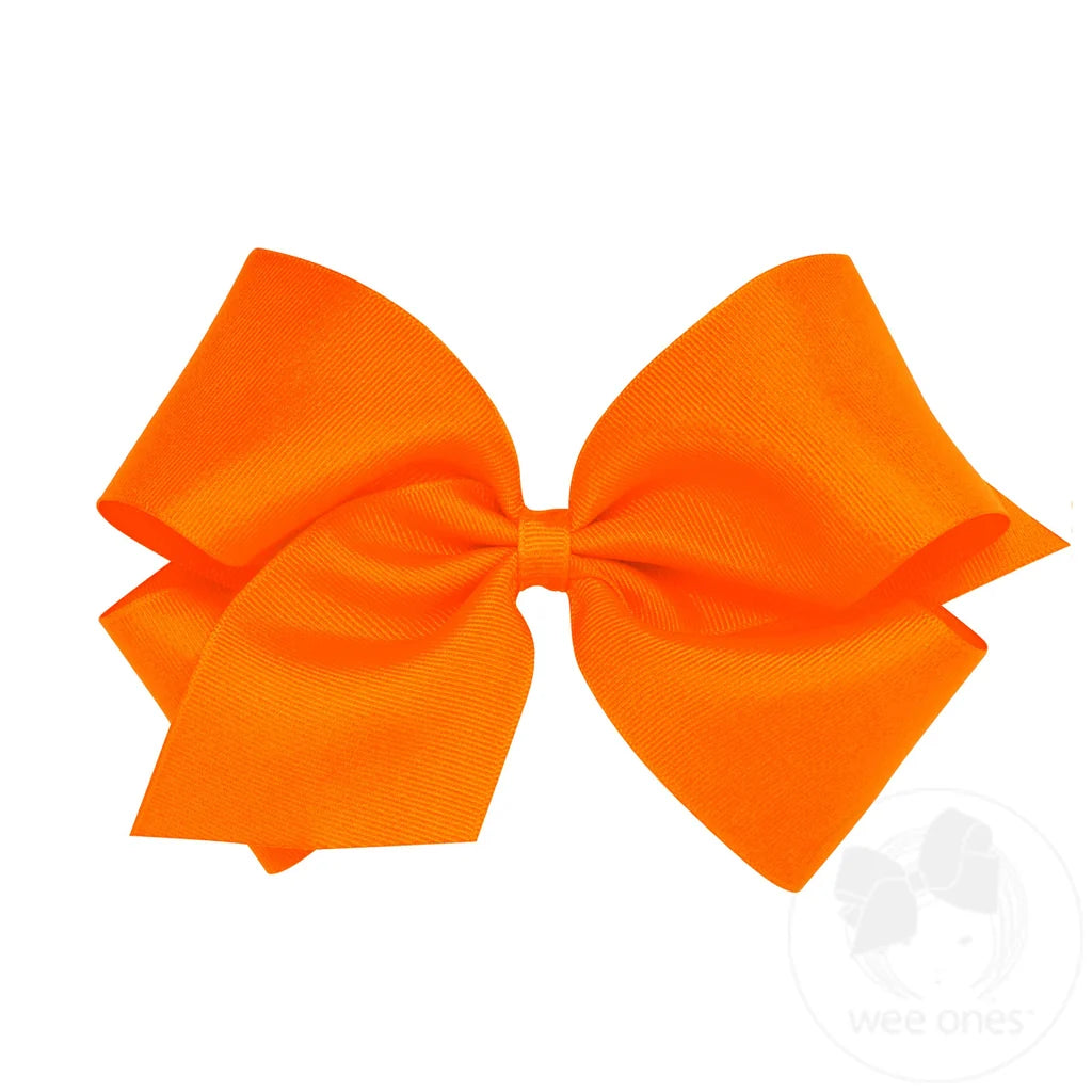 King Classic Grosgrain Hair Bow: Orange