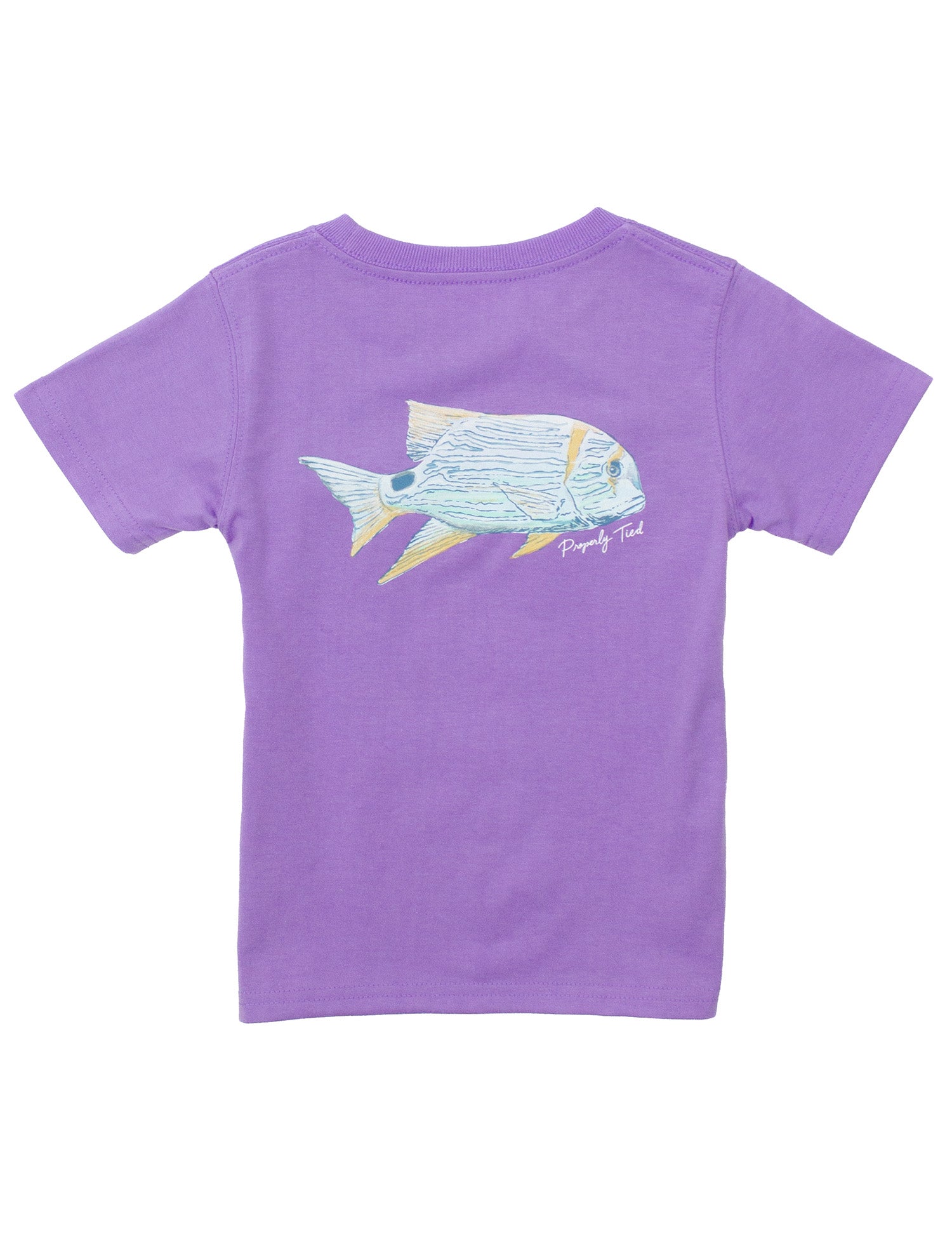 Girls Tropical Fish SS T-Shirt: Light Purple