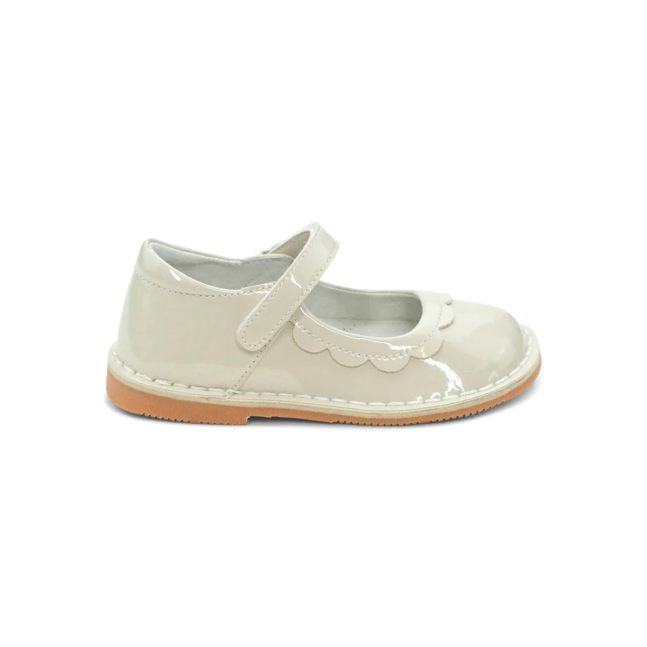 Violette Petal Mary Jane: Cream Patent