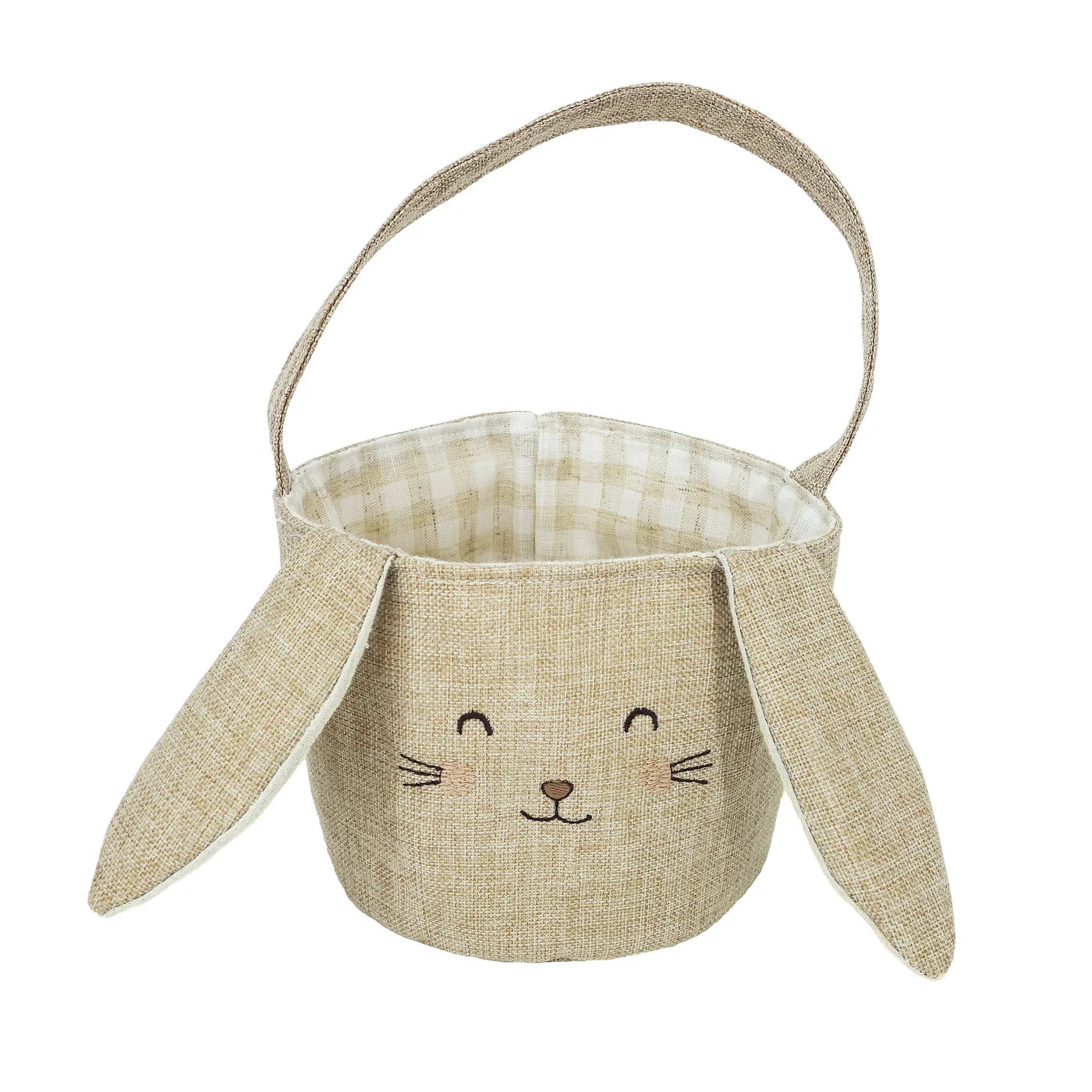 Small Taupe Bunny Easter Basket