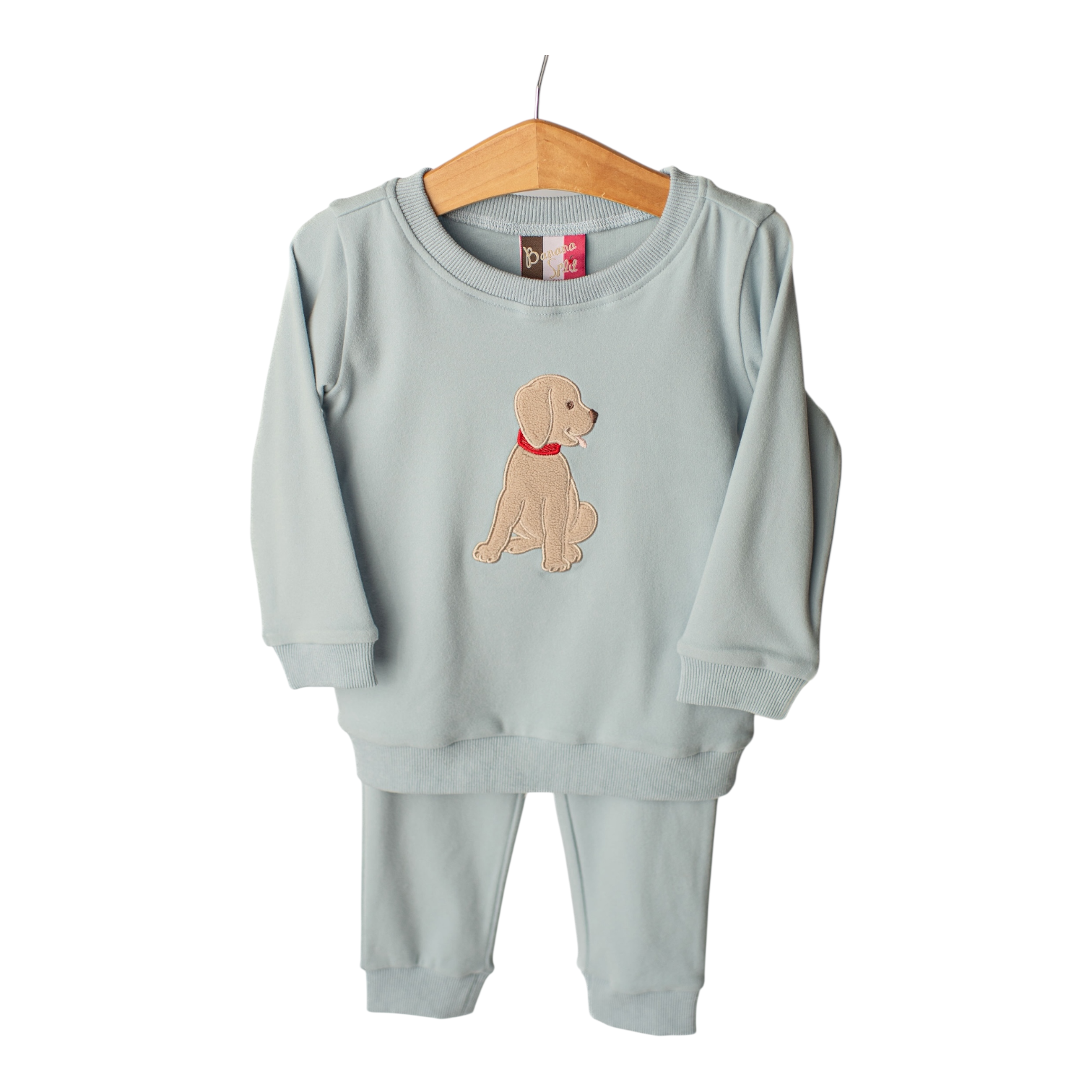 Puppy Applique Boys Jogger Set