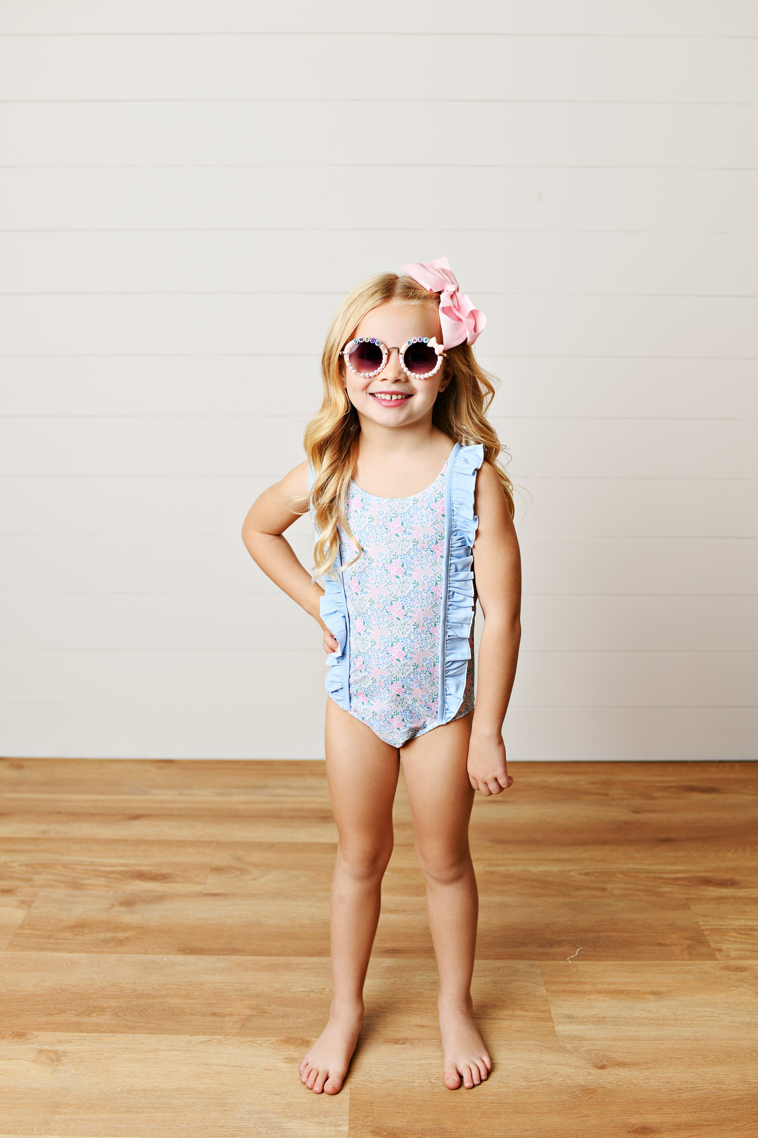 Ditsy Bloom Swimsuit with Ruffle Detail