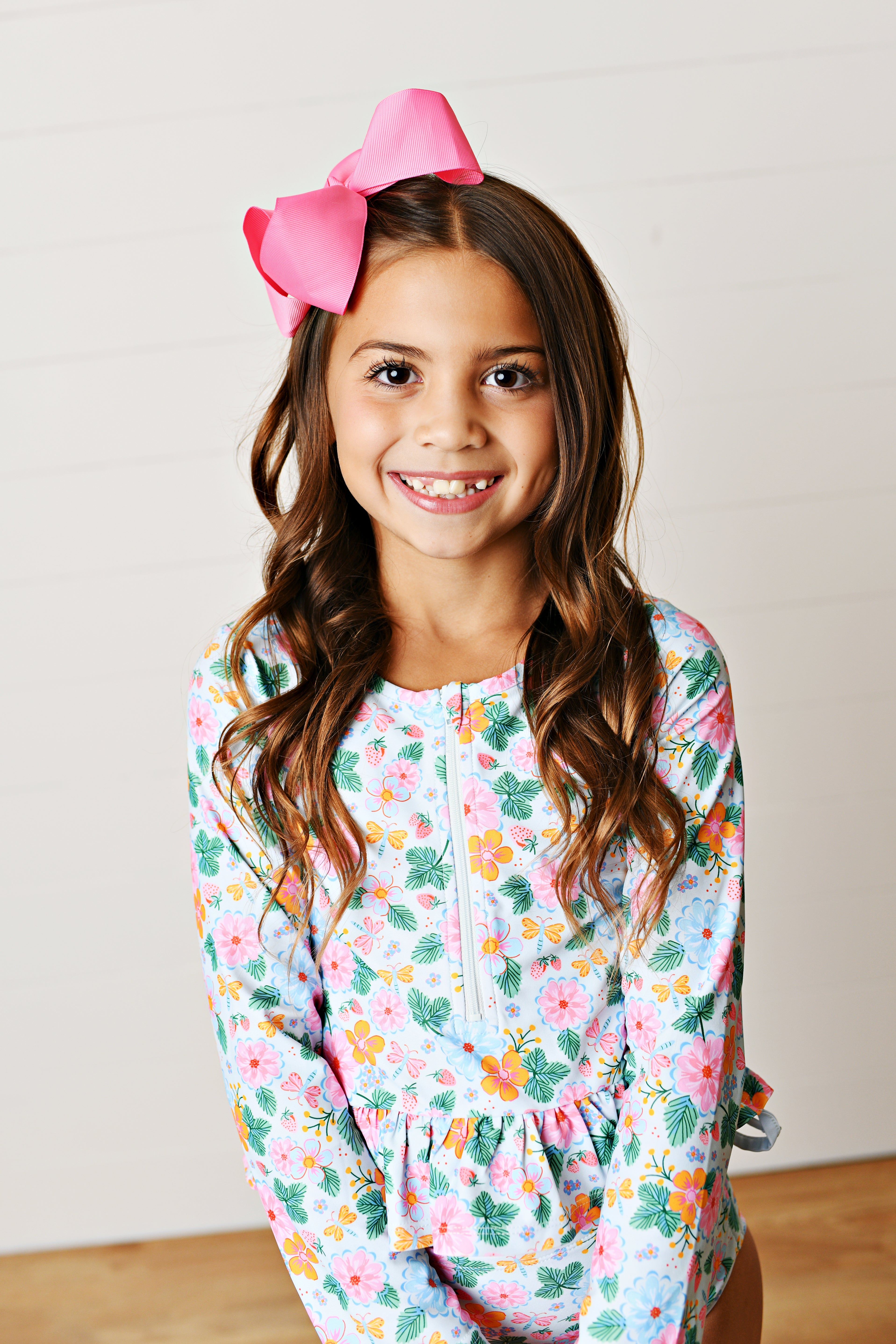LS 2-Piece Floral Swim Suit