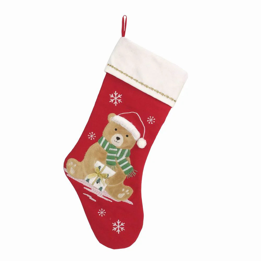 Festive Teddy Bear Stocking