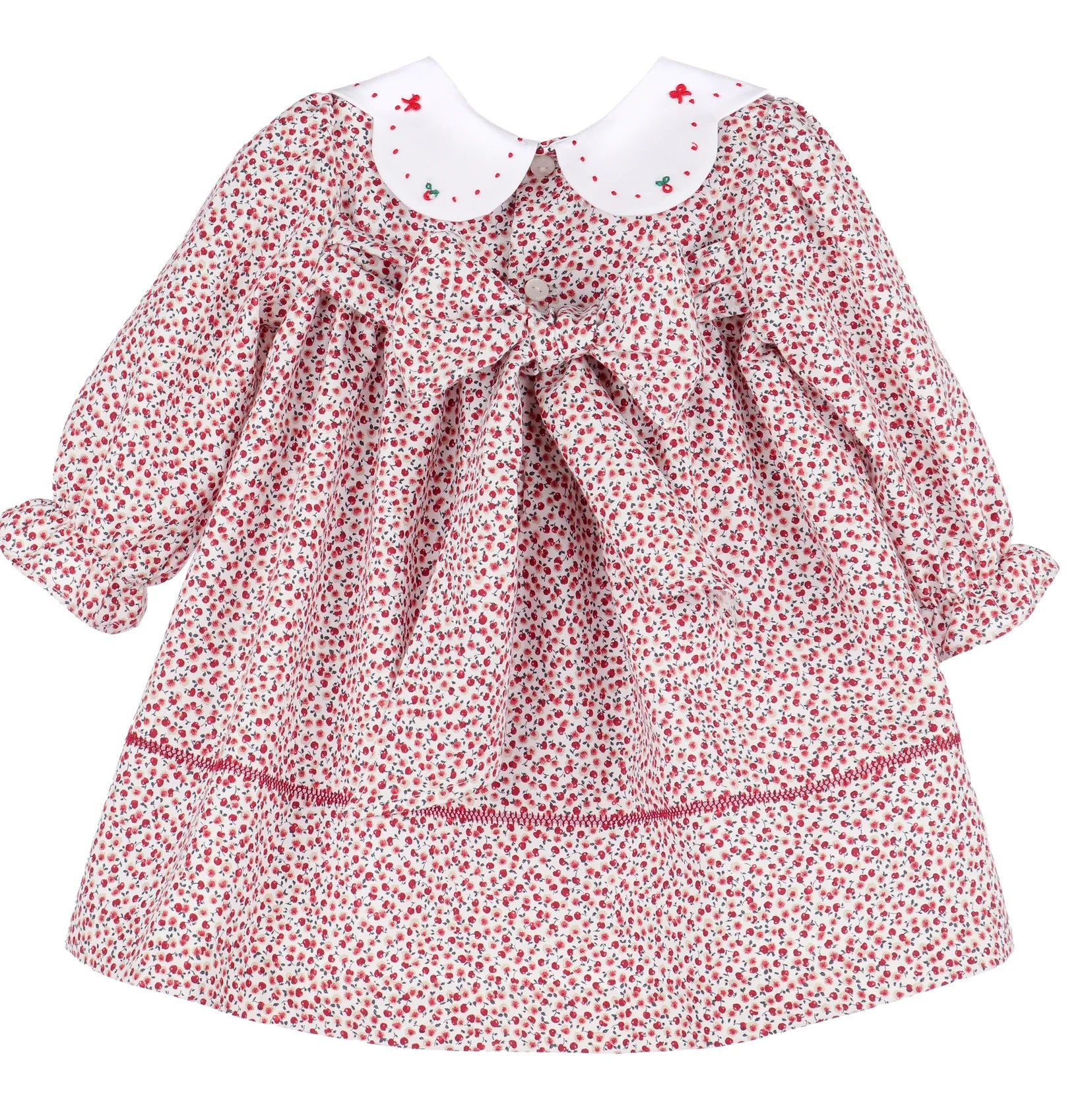 Apple Orchard Petal Float Dress: Red