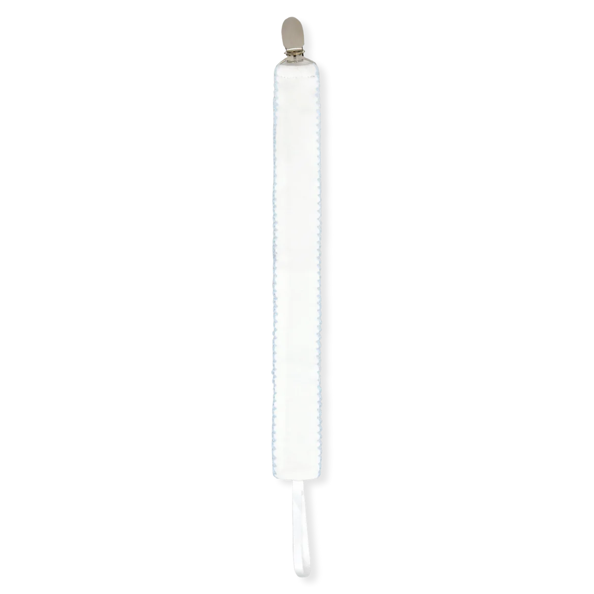 Legacy Pacifier Clip: Park White, Blessings Blue